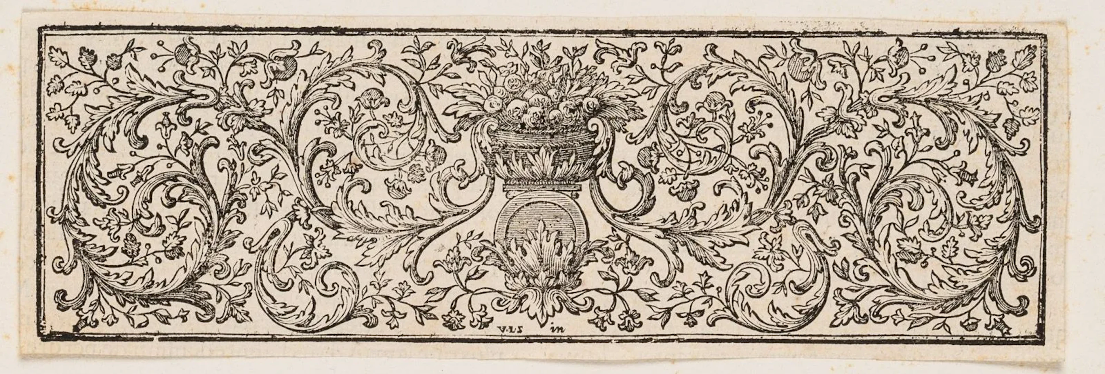 Unknown (18th century), Book decoration. Decorative strip with flowers