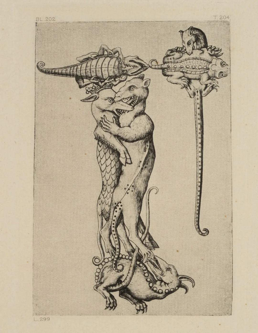 After Monogramist MEISTER ES (*1450), Illustrated Alphabet. Letter