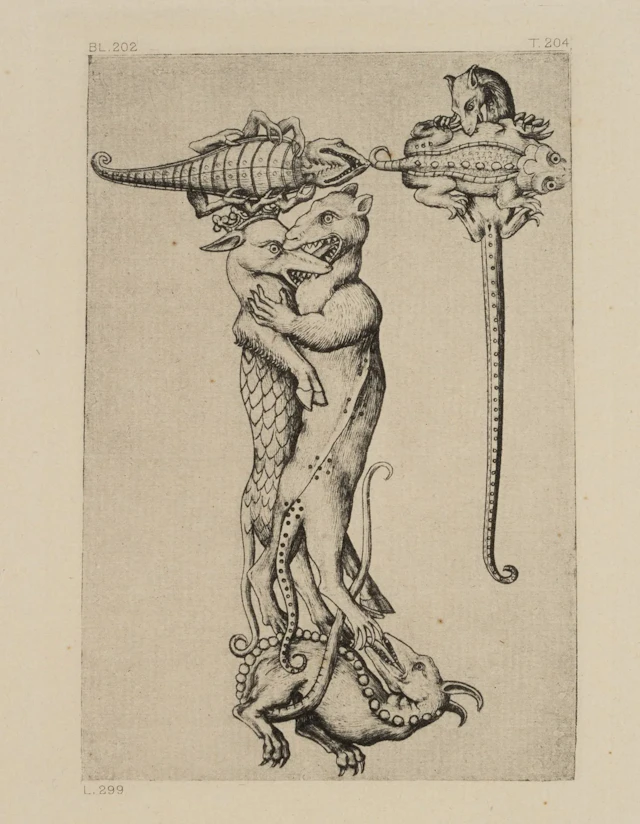 After Monogramist MEISTER ES (*1450), Illustrated Alphabet. Letter