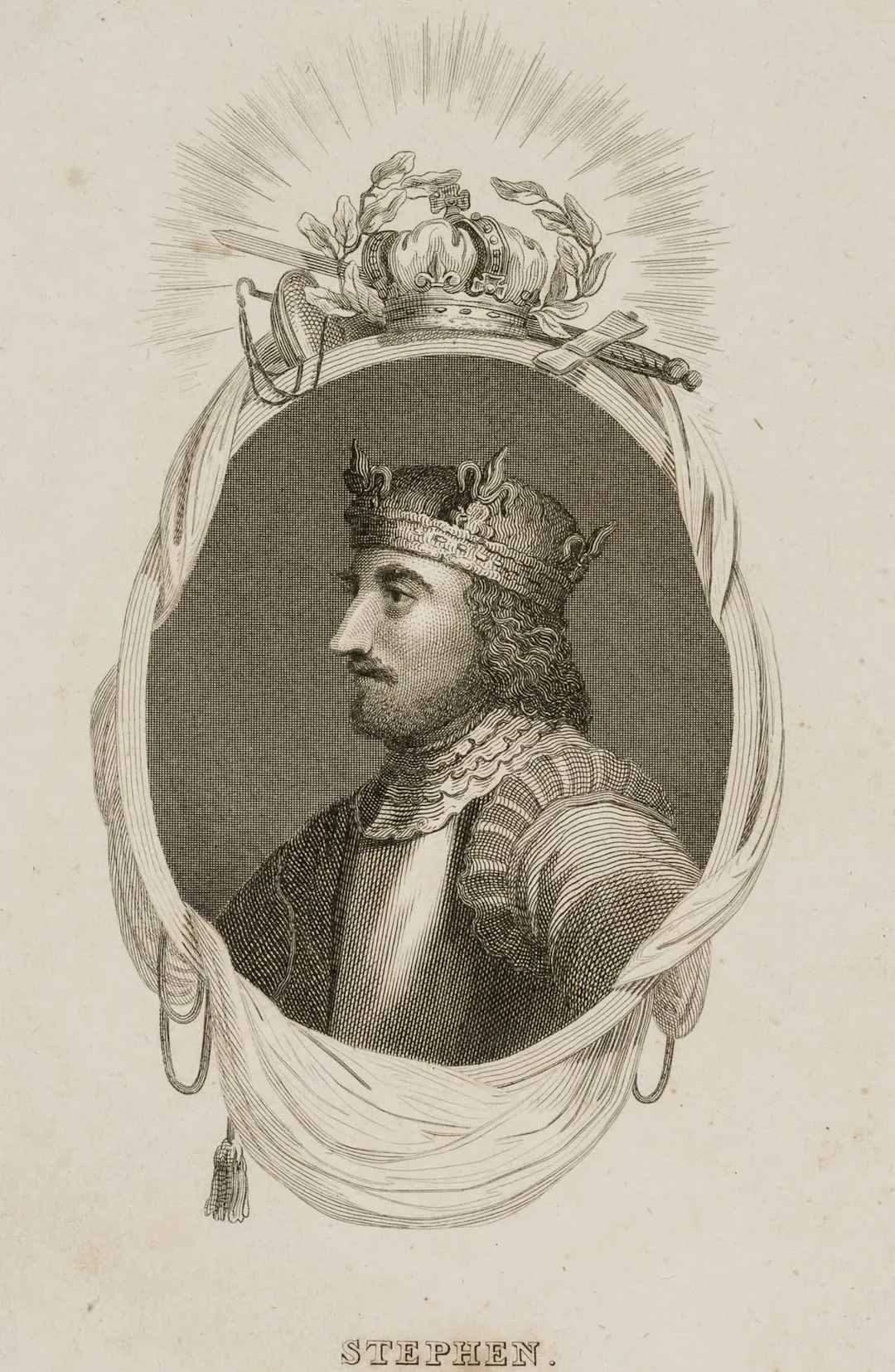 Unknown (18th century), Stephen, King of England, around 1750, copper