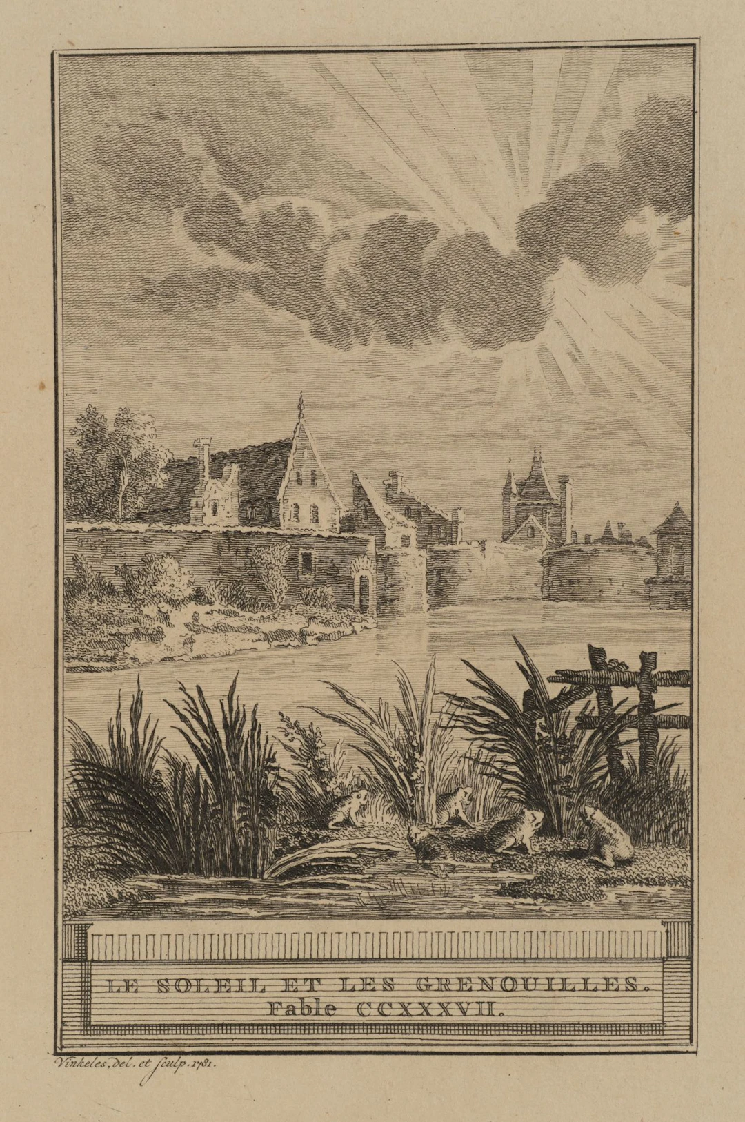 R. VINKELES (1741–1816), *The Sun and the Frogs*, 1781, etching Reinier