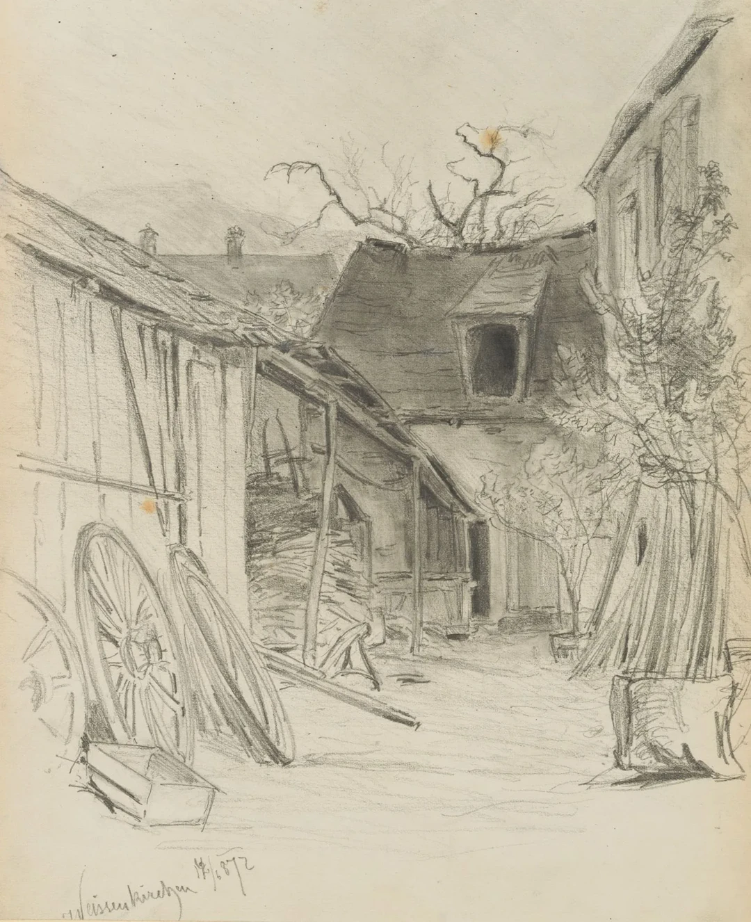 A. DITSCHEINER (*1846), Weissenkirchen in the Wachau region, 1872