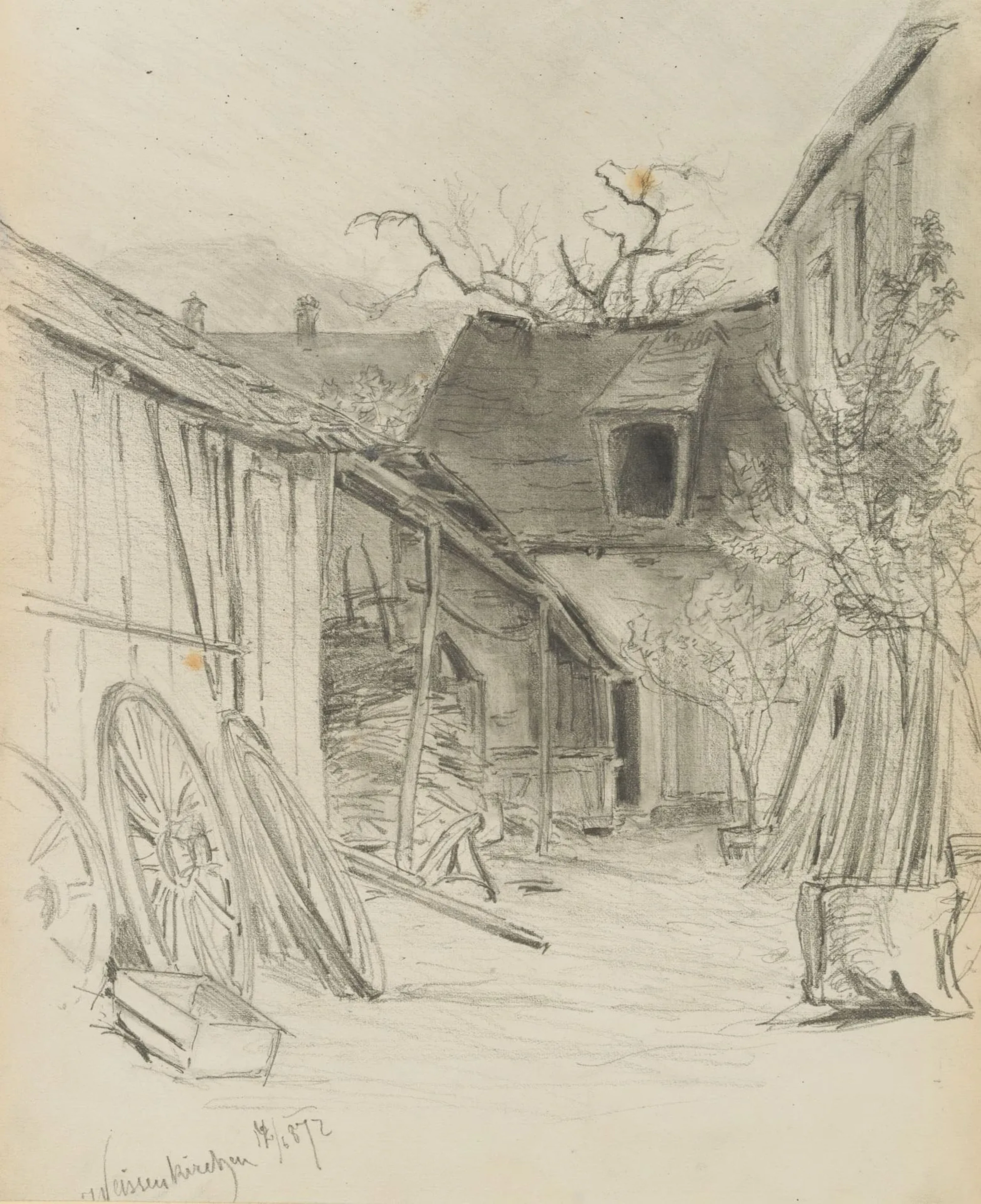 A. DITSCHEINER (*1846), Weissenkirchen in the Wachau region, 1872