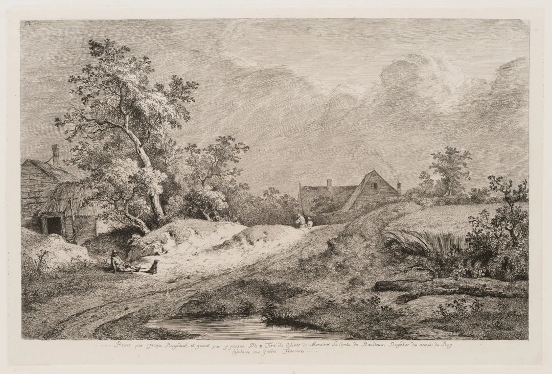 J. BOISSIEU (*1736) after RUYSDAEL (*1629), Rural Landscape with a