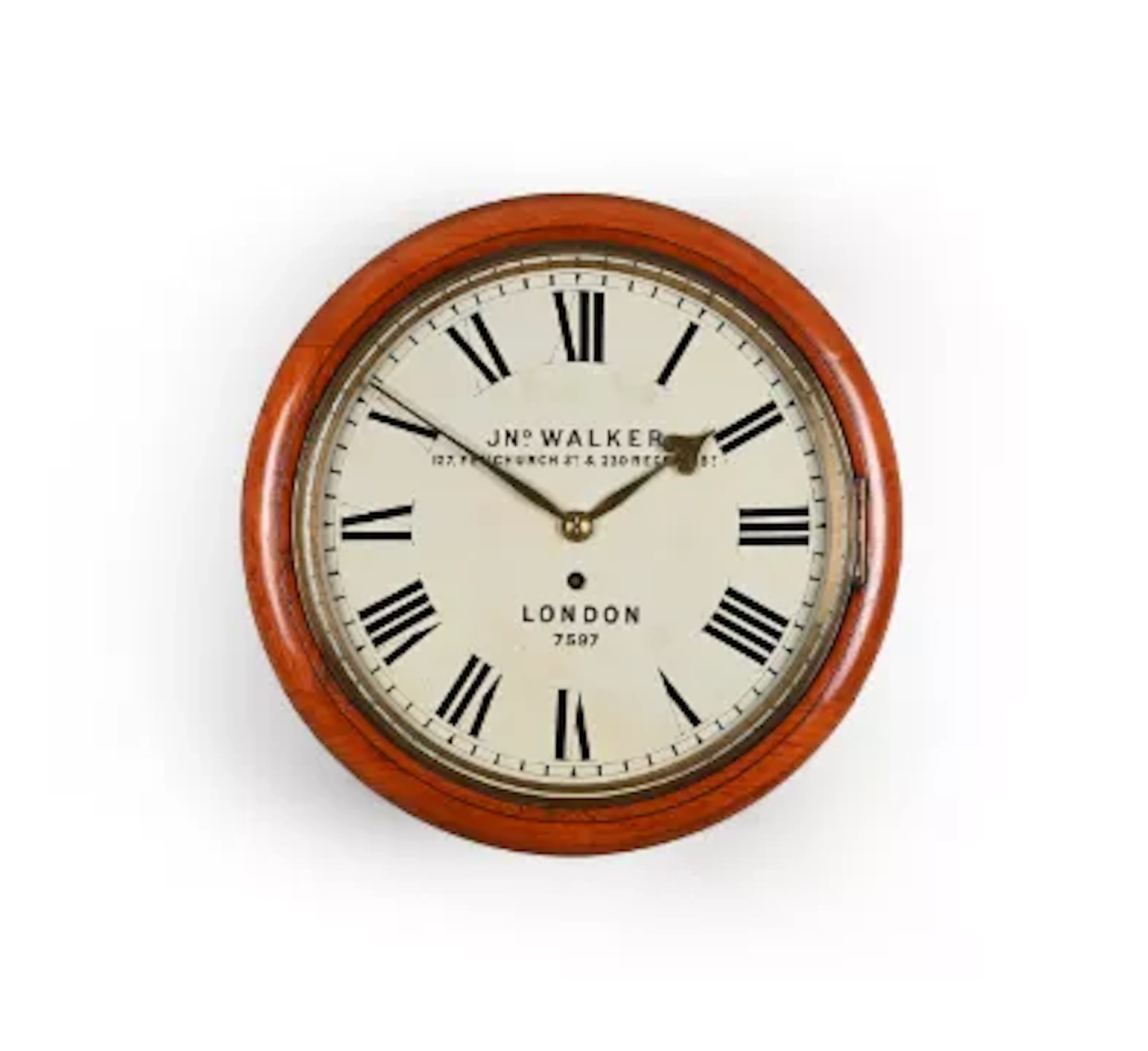 A VICTORIAN OAK FUSEE DIAL WALL TIMEPIECE