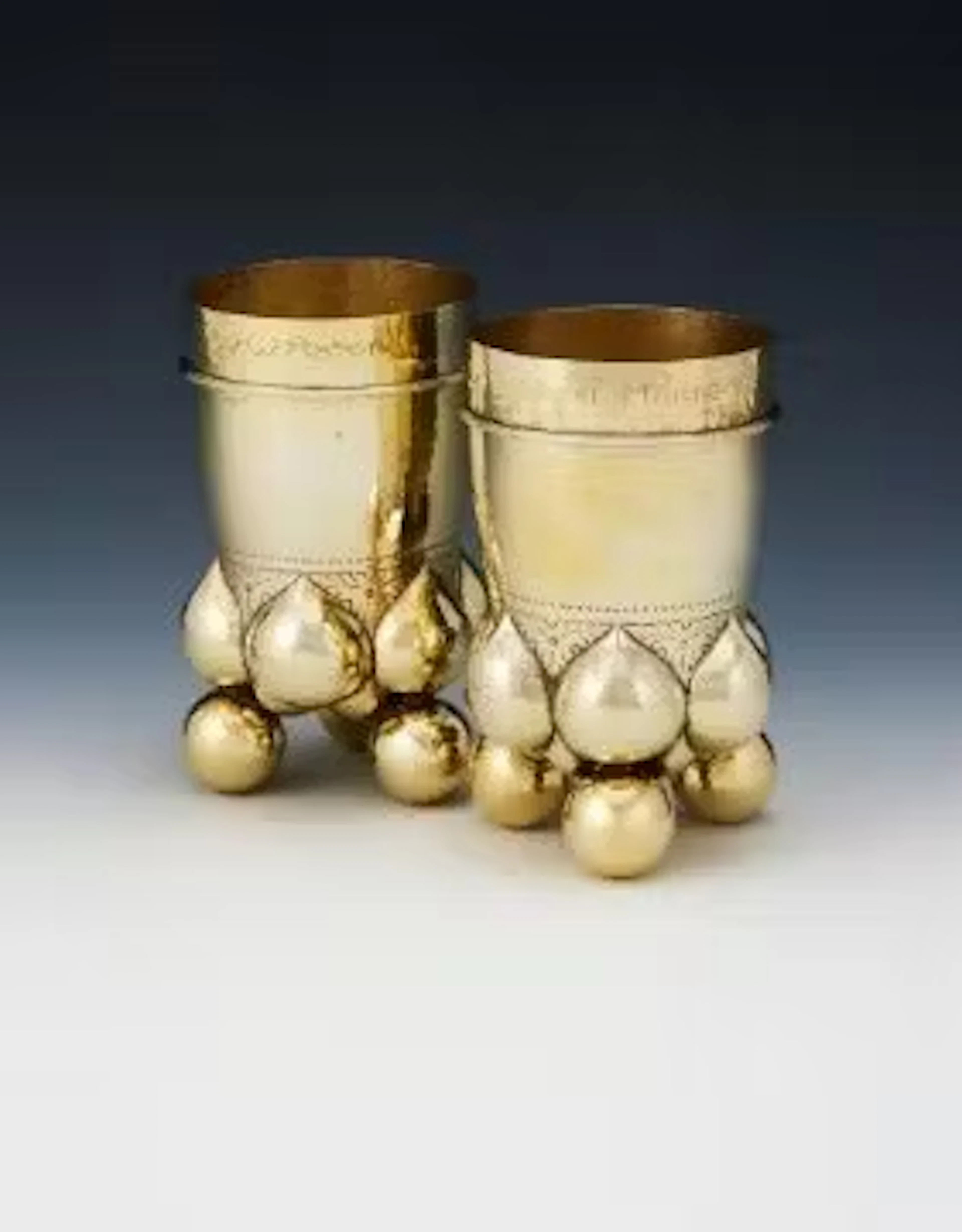 A GERMAN SILVER GILT DOPPELPOKAL