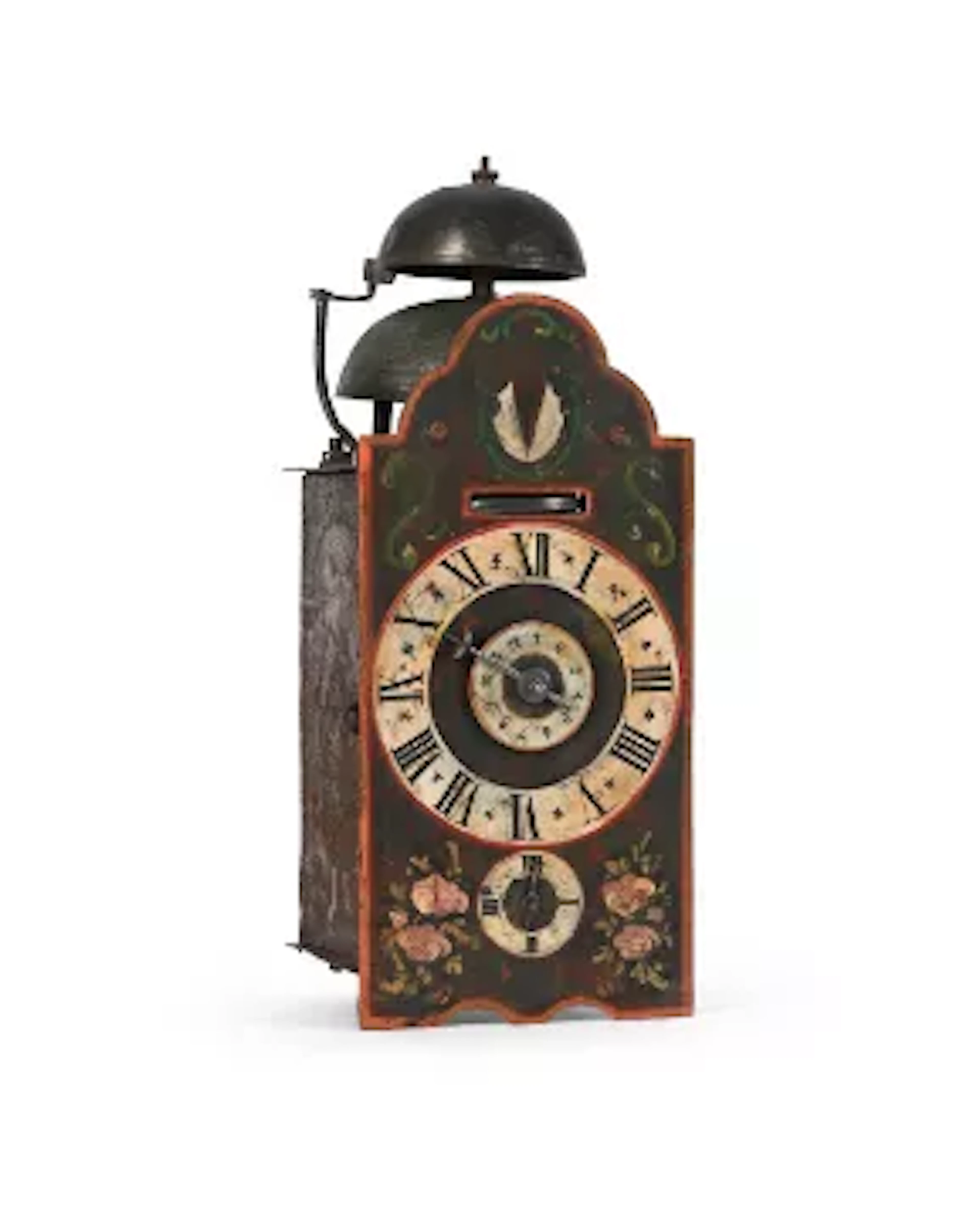 A SOUTH GERMAN RENAISSANCE IRON WEIGHT-DRIVEN QUARTER-STRIKING CHAMBER CLOCK