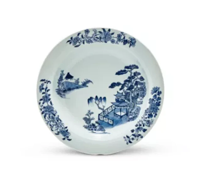A Chinese blue and white Nanking Cargo basin, circa 1750