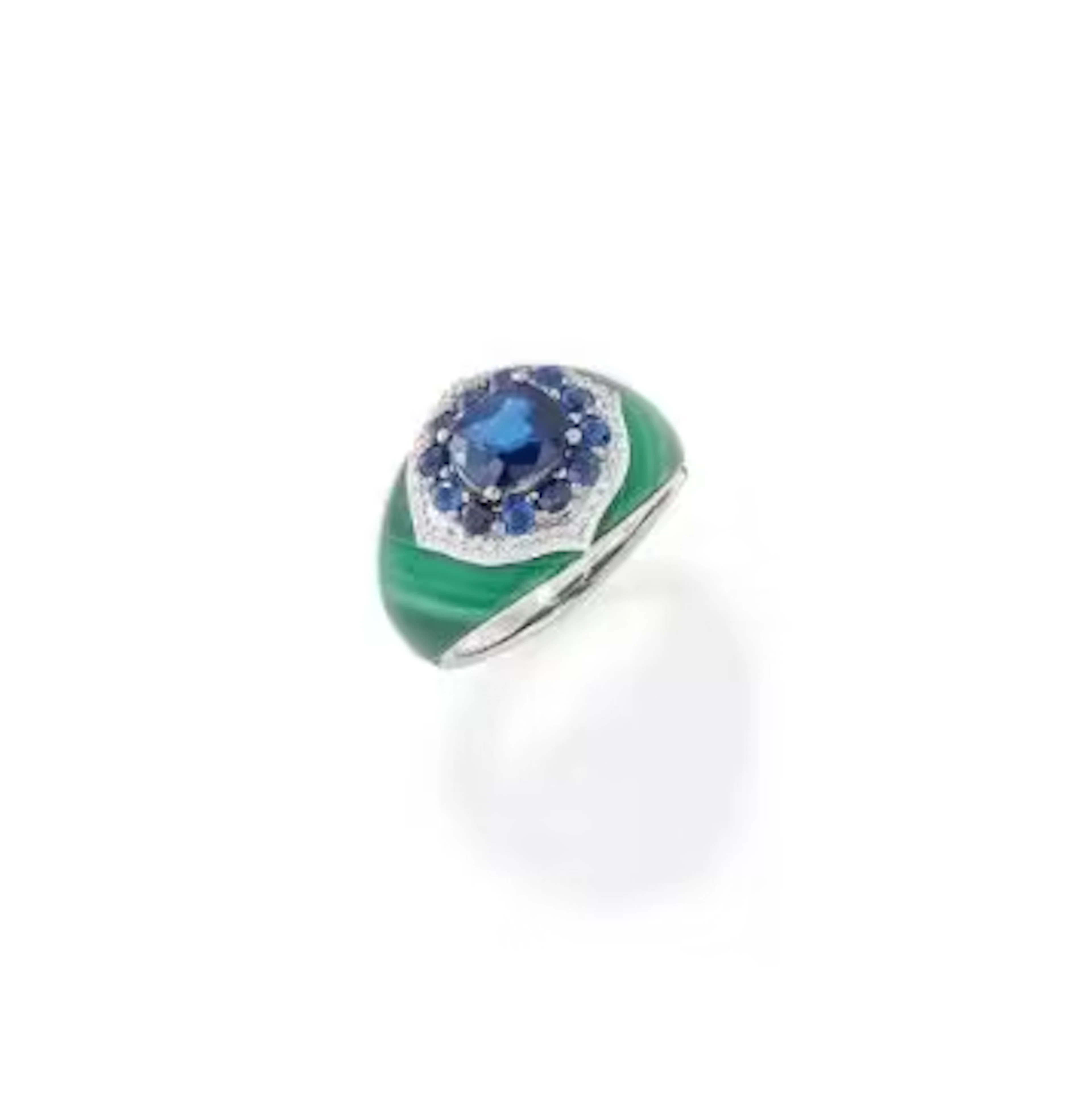 A GEM SET DRESS RING