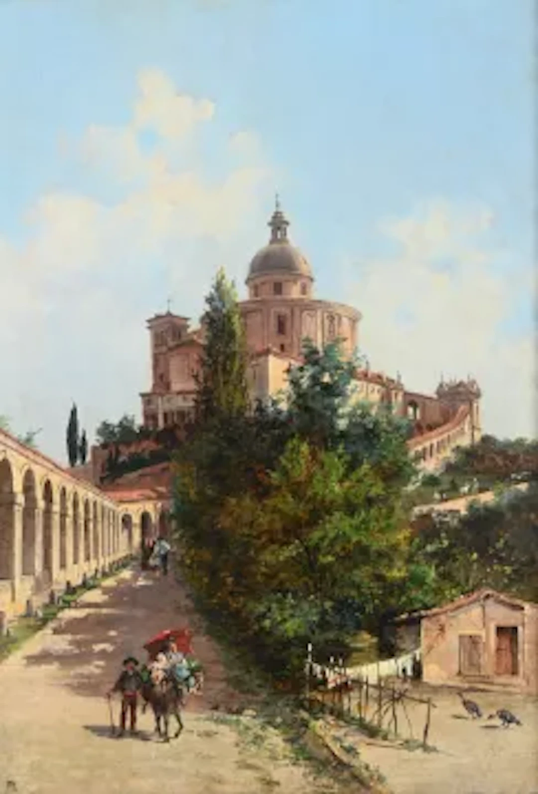 ANTONIETTA BRANDEIS (AUSTRIAN 1849-1910), THE SANCTUARY OF SAN LUCA, BOLOGNA