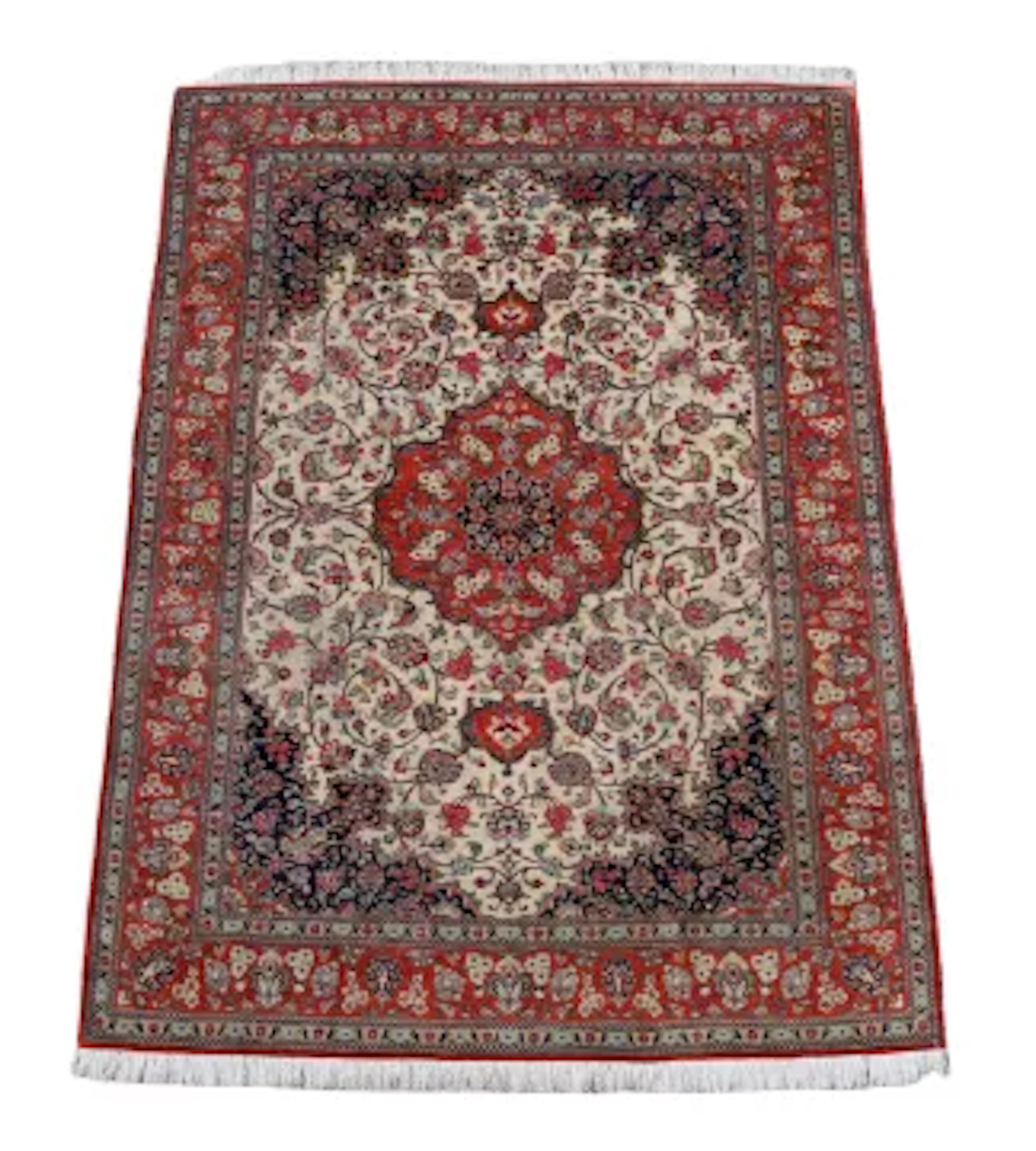 A SILK KASHAN RUG