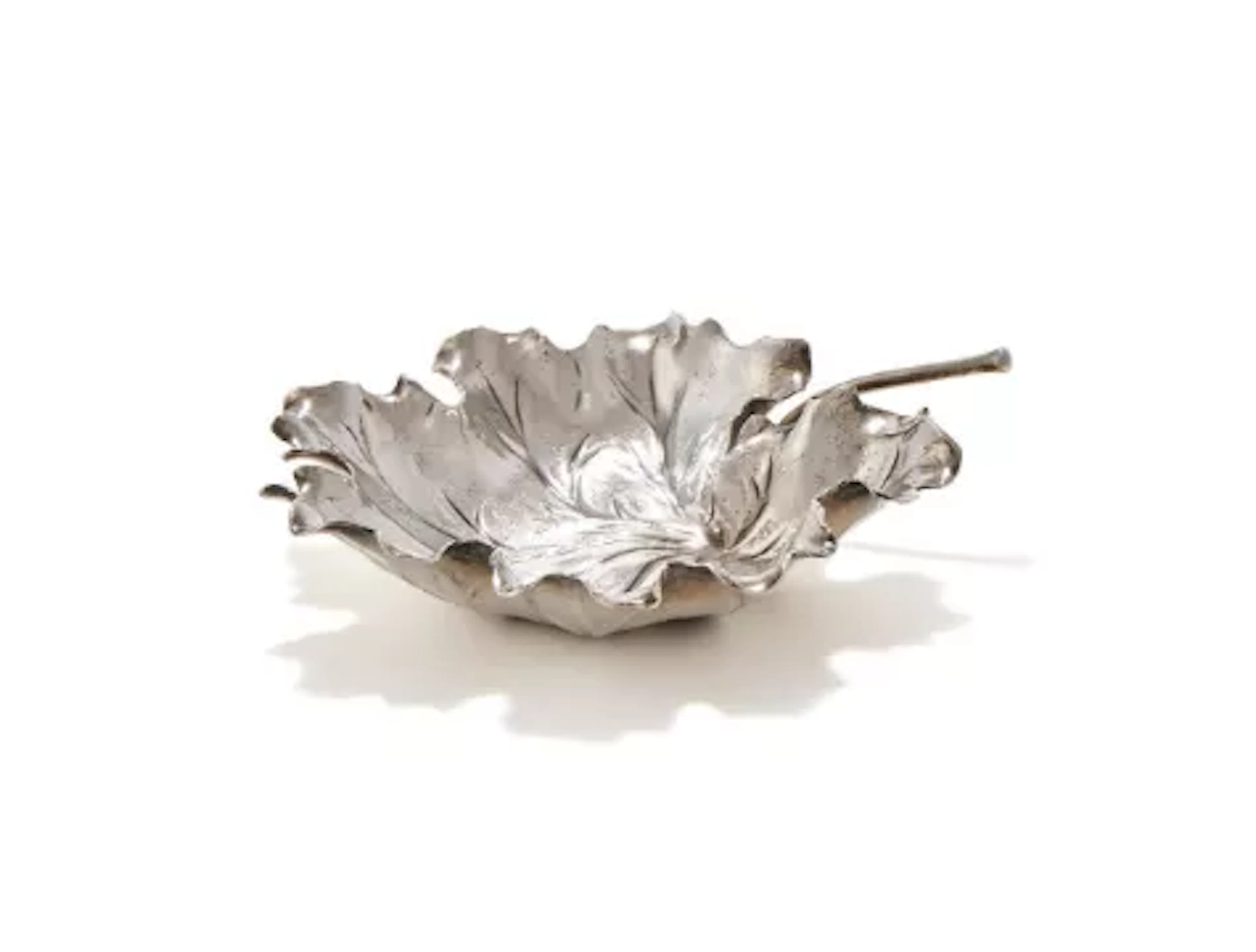 BUCCELLATI, AN ITALIAN SILVER LEAF SHAPED DISH