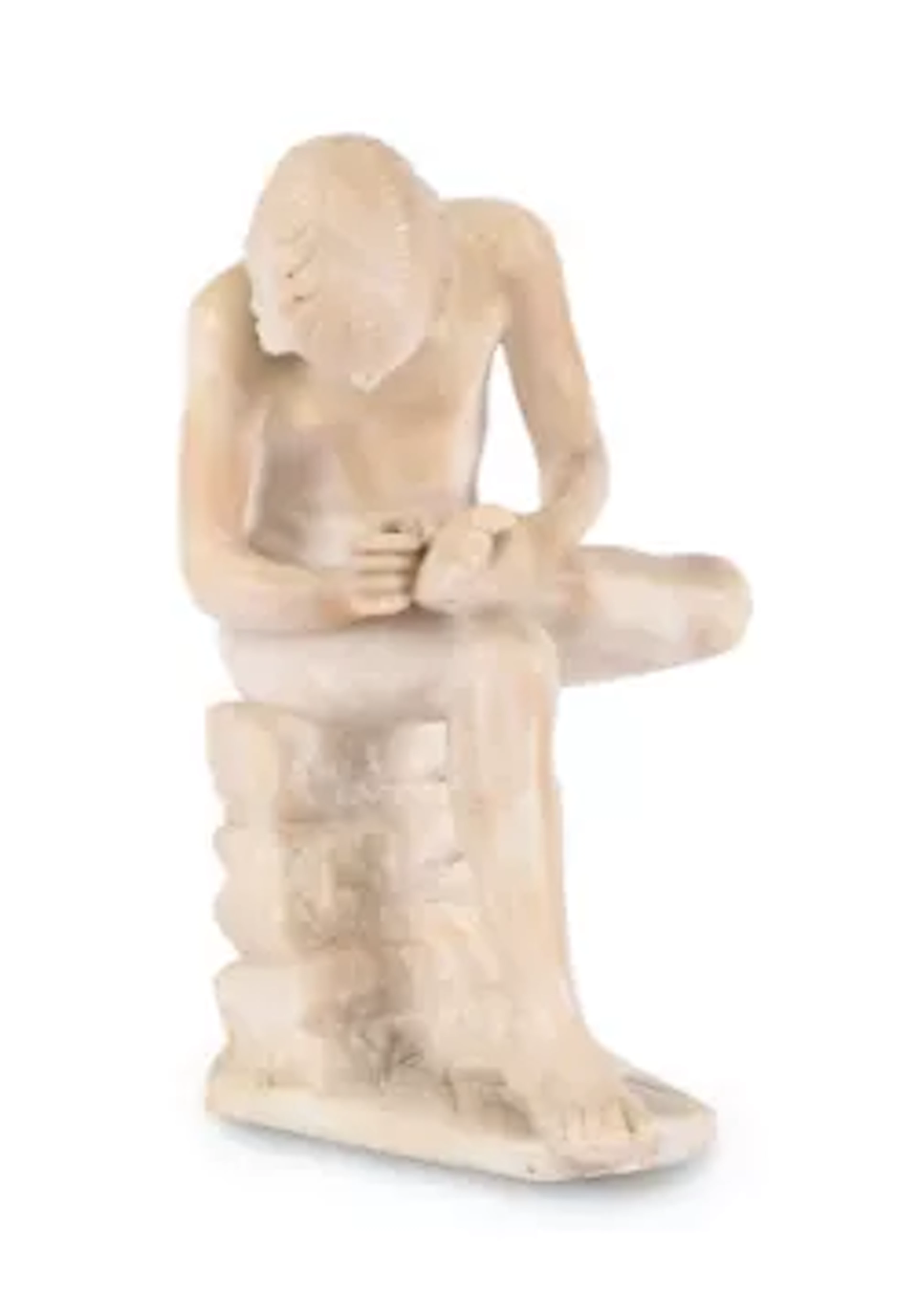 AFTER THE ANTIQUE, A CARVED ALABASTER FIGURE OF SPINARIO, 19TH CENTURY