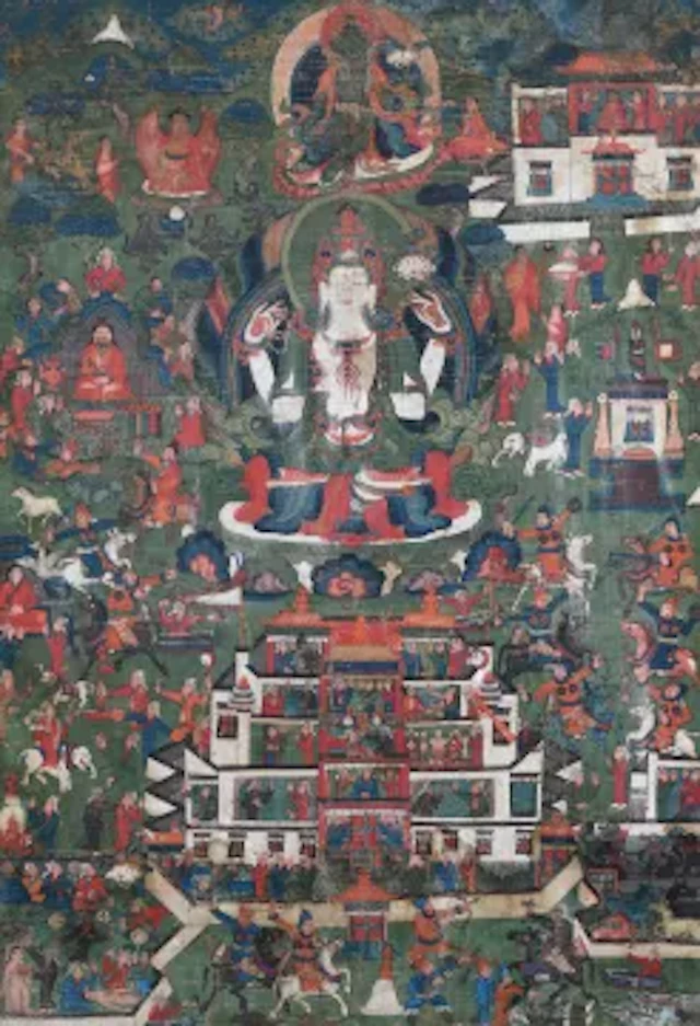 A Thangka of a white Tara, 18th or 19th Century