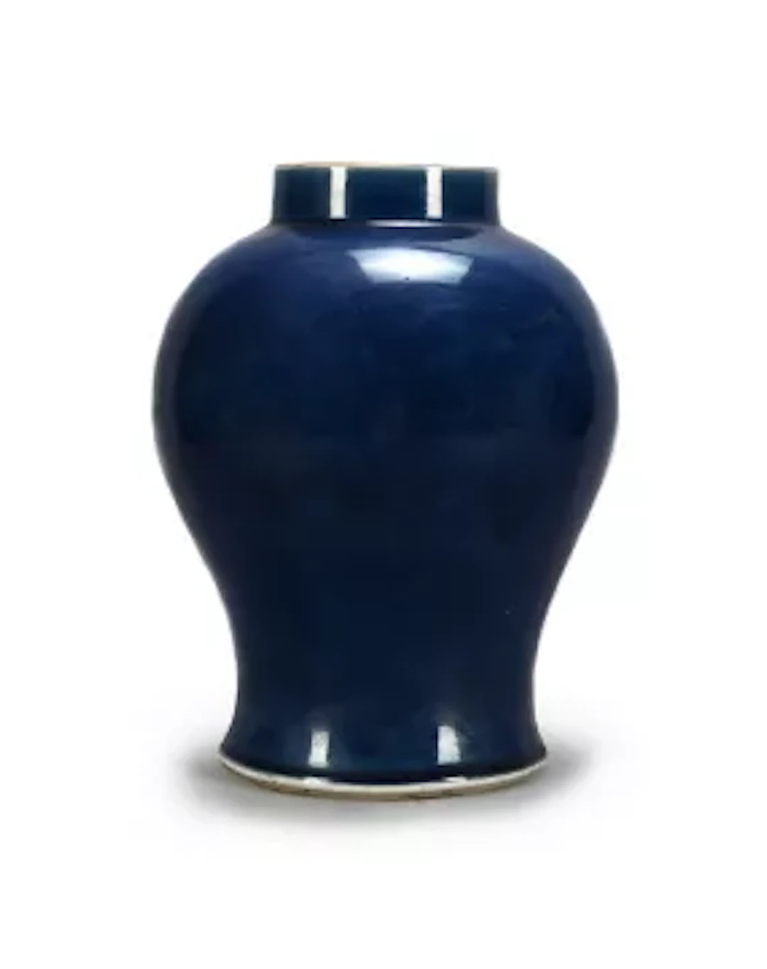 A Chinese blue glazed vase, 18th century