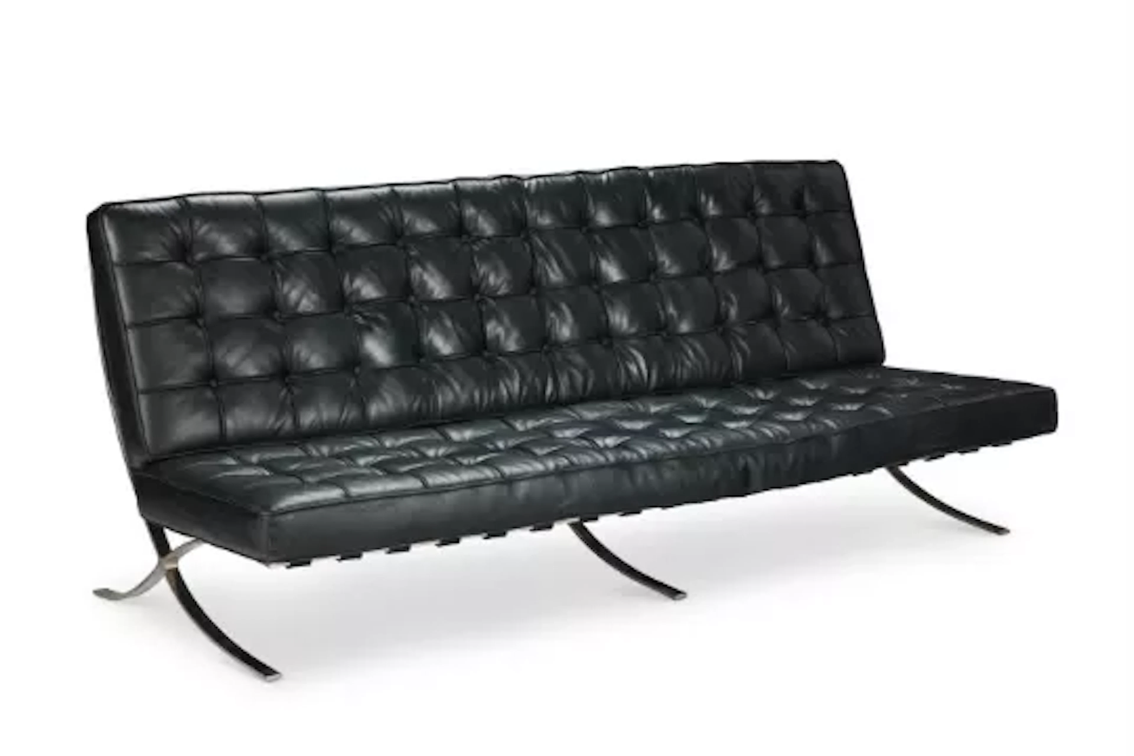A MODERN 'BARCELONA' SETTEE INSPIRED BY A DESIGN BY MIES VAN DER ROHE