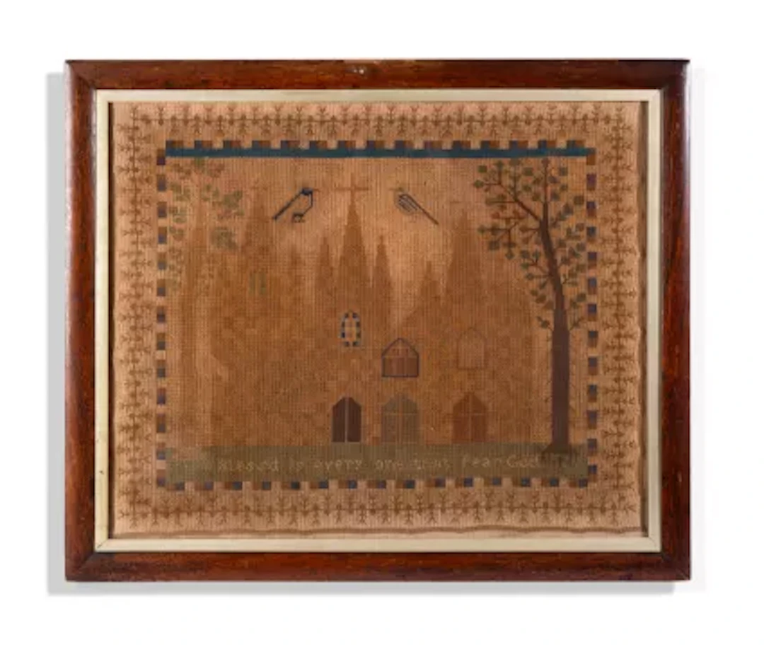 A VICTORIAN NEEDLEWORK SAMPLER, SECOND HALF 19TH CENTURY