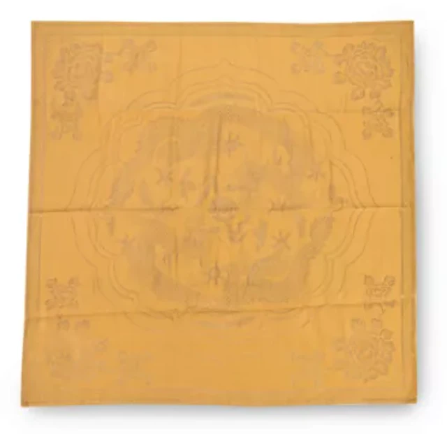 A Chinese yellow library book cover, Late Qing dynasty, 19th century