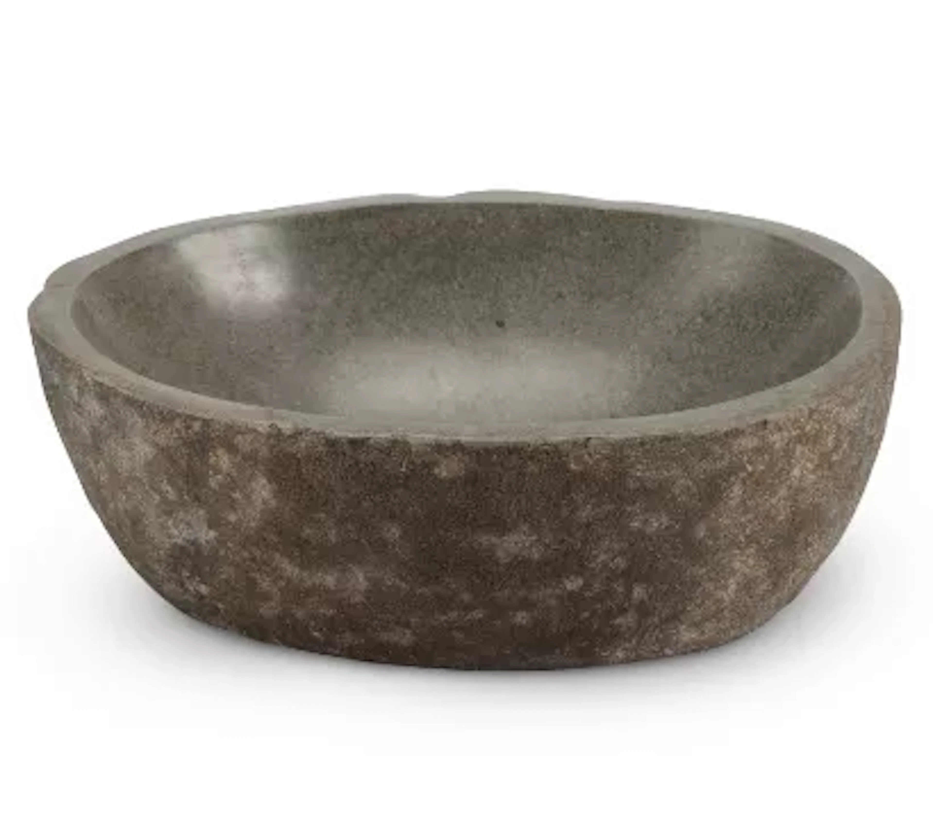 A CARVED STONE BOWL, 20TH CENTURY