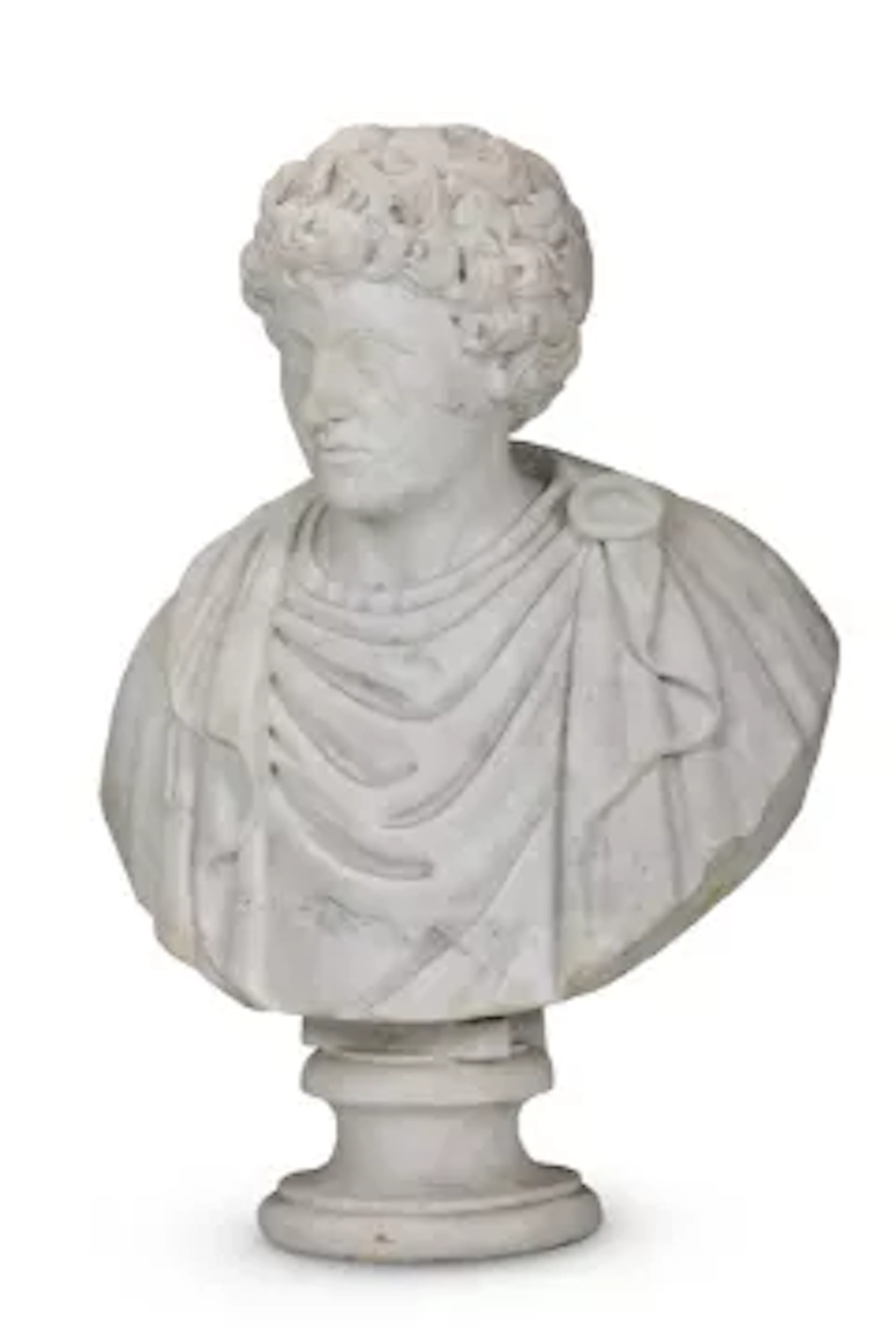 AFTER THE ANTIQUE, A MARBLE BUST PORTRAIT OF THE YOUNG MARCUS AURELIUS