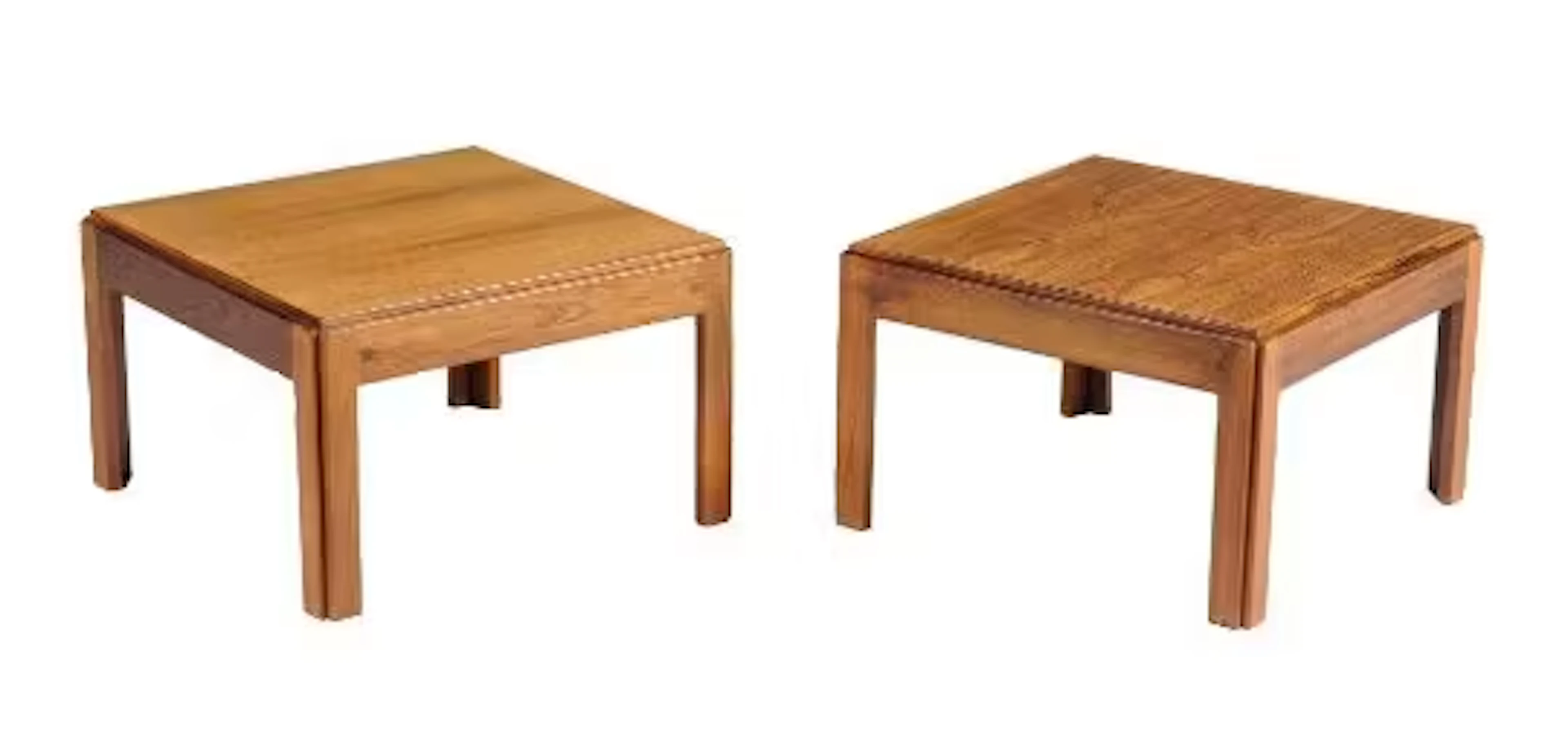 Y CFC SILKEBORG (DANISH), TWO LOW SQUARE COFFEE TABLES, MID-20TH CENTURY