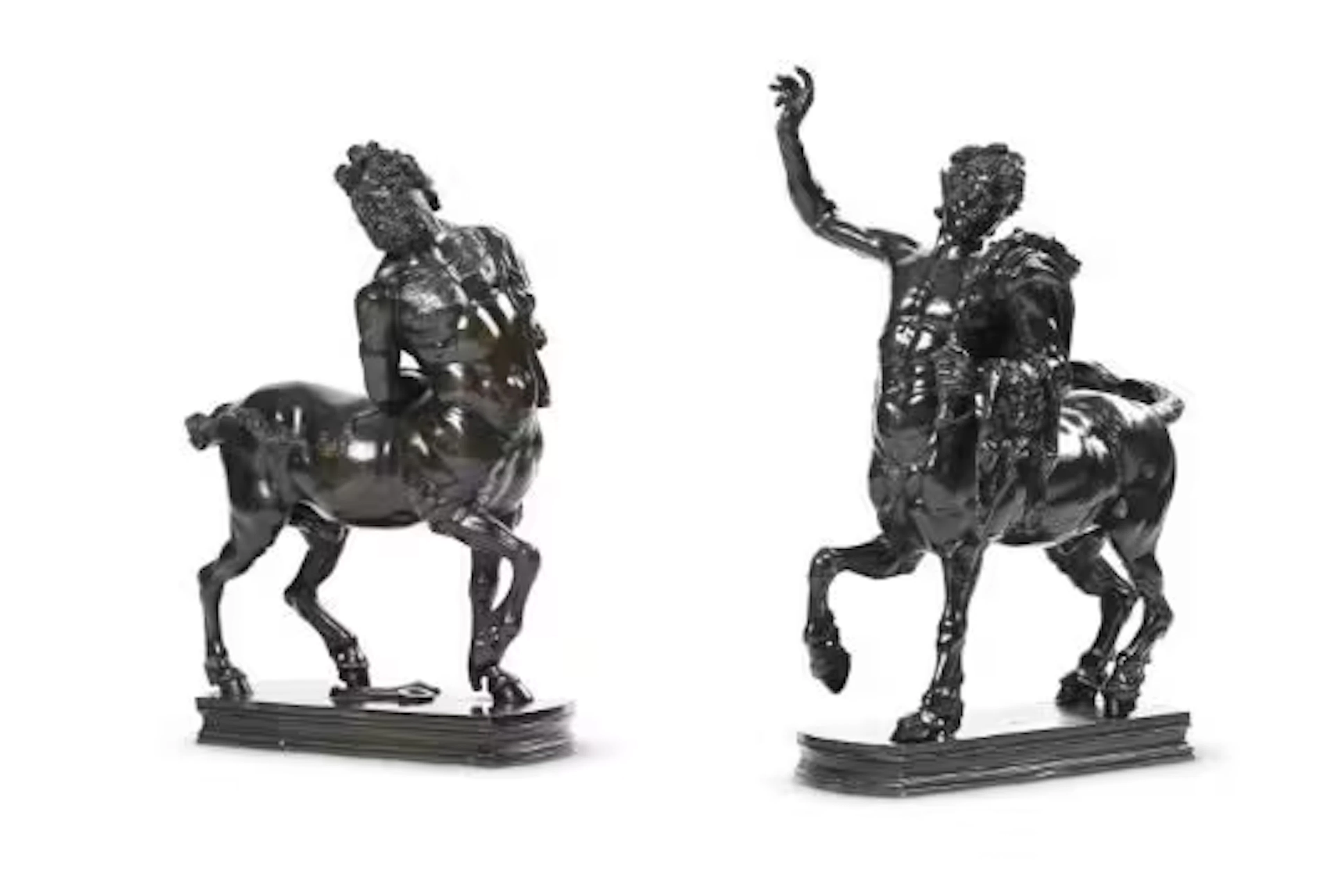 AFTER THE ANTIQUE, A PAIR OF ITALIAN BRONZE FIGURES OF THE FURIETTI CENTAURS