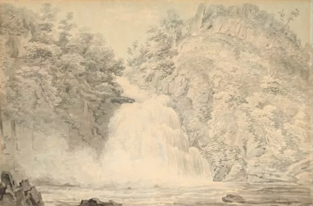 EDWARD DAYES (BRITISH 1763-1804), RHAEADR DU, GWYNEDD