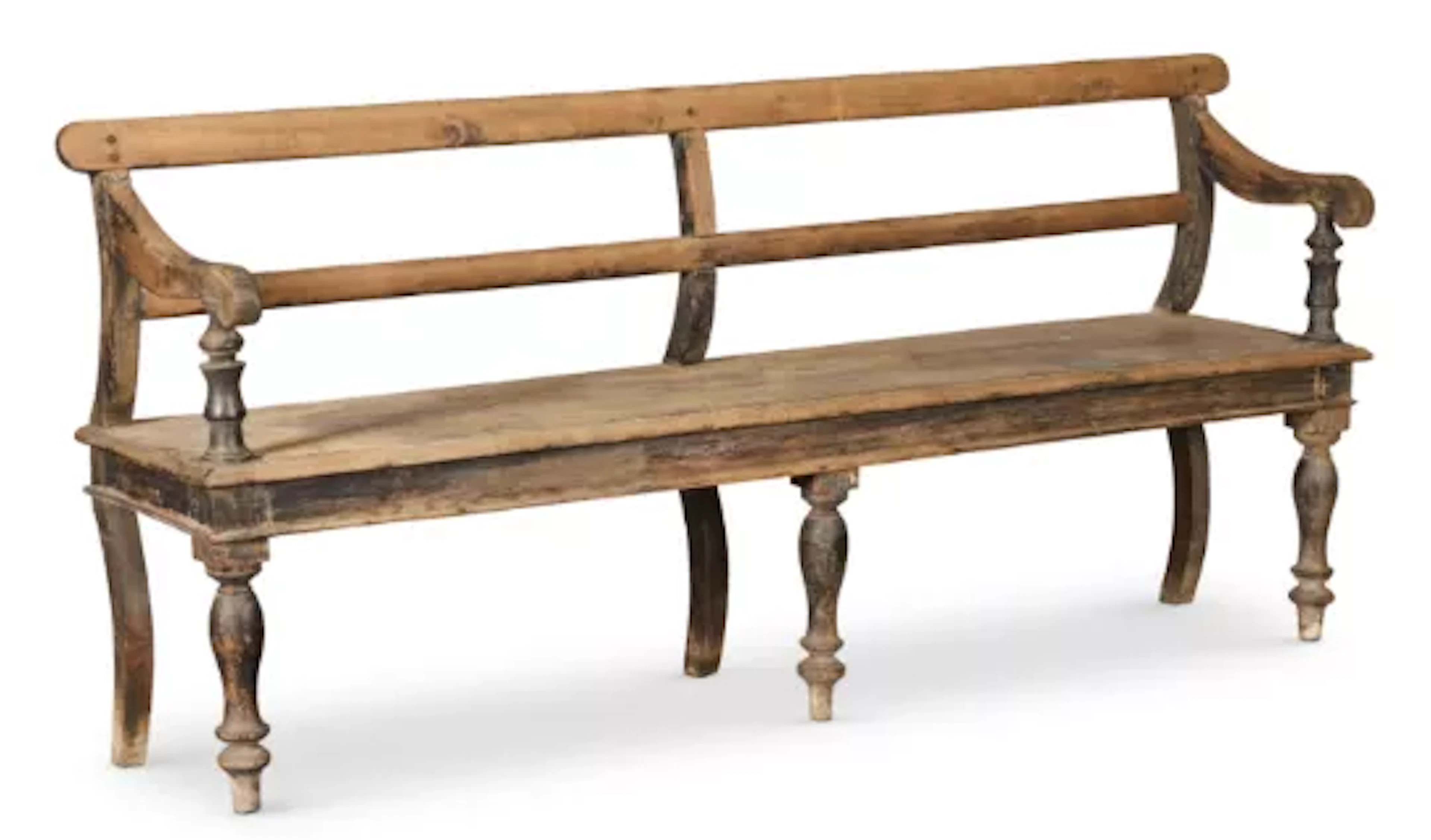 A TEAK BENCH, INDIAN, CIRCA 1900