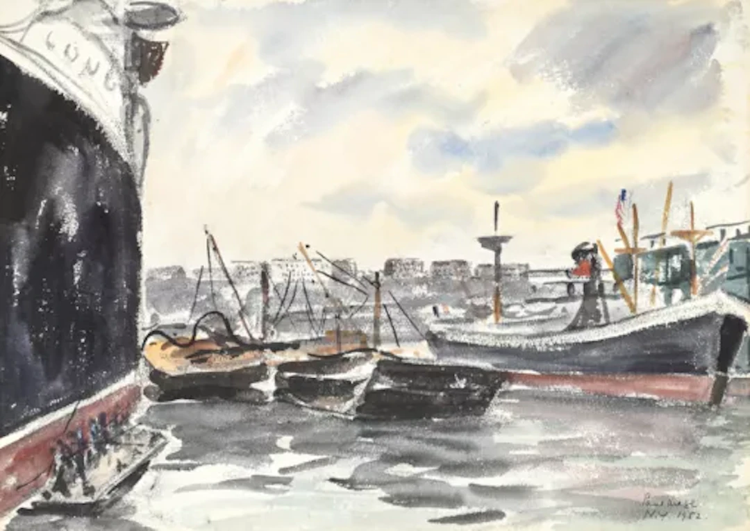 λ PAUL LUCIEN MAZE (FRENCH/BRITISH 1887-1979), NEW YORK HARBOUR
