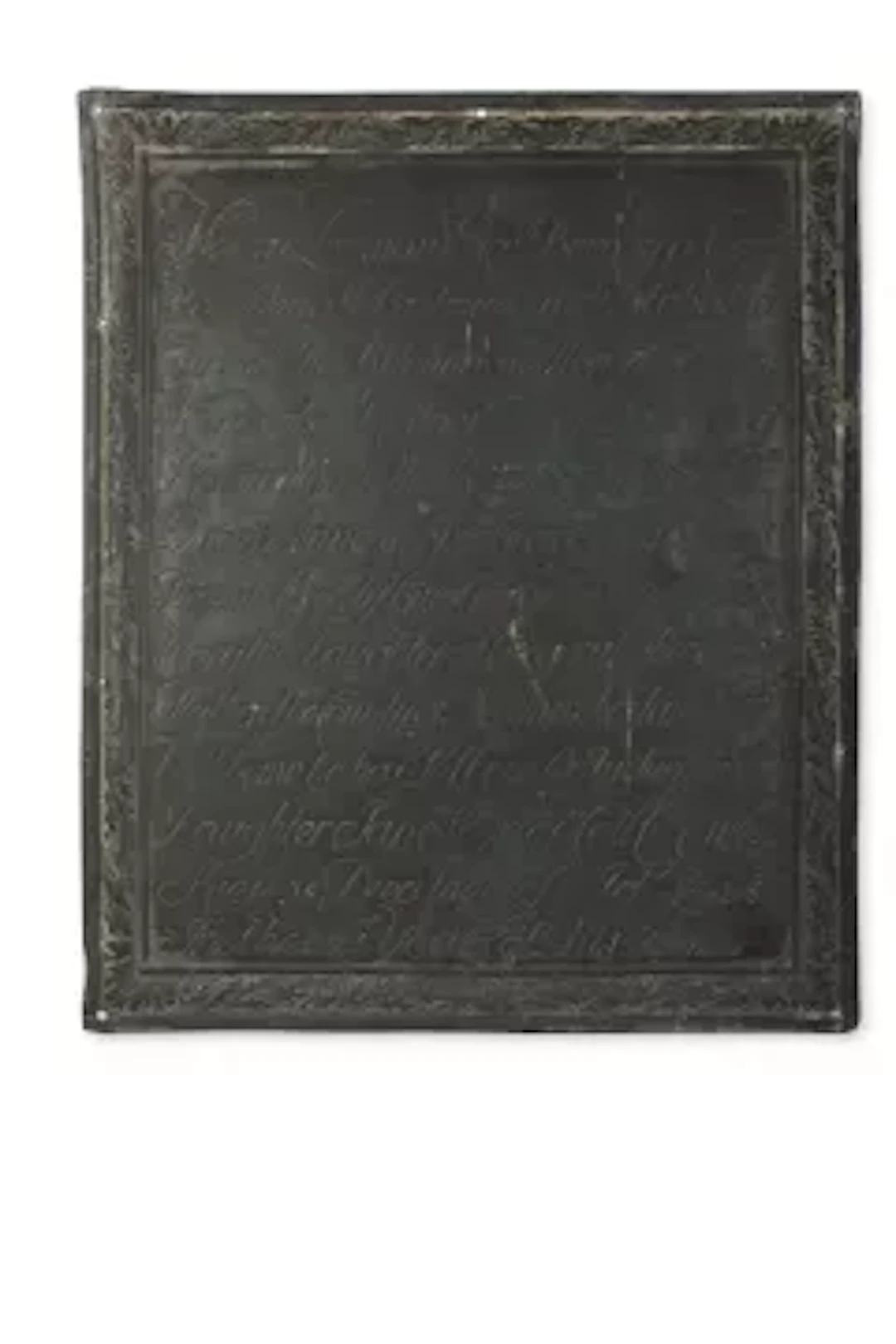 ROYAL HOUSEHOLD, A PAIR OF GEORGE II ENGRAVED BRONZED COPPER MEMORIAL