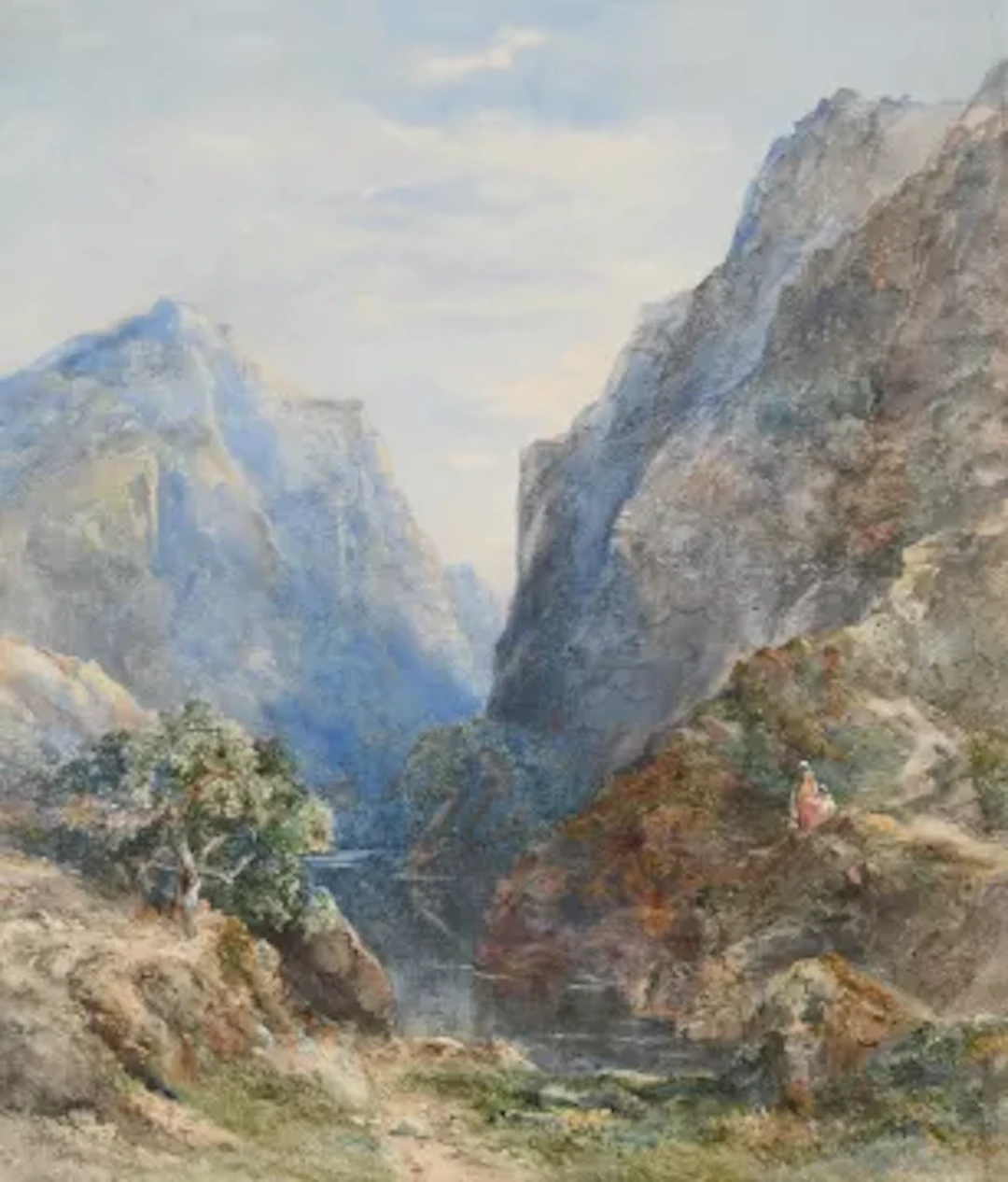 JAMES BAKER PYNE (BRITISH 1800-1870), OLEVANO, ITALY