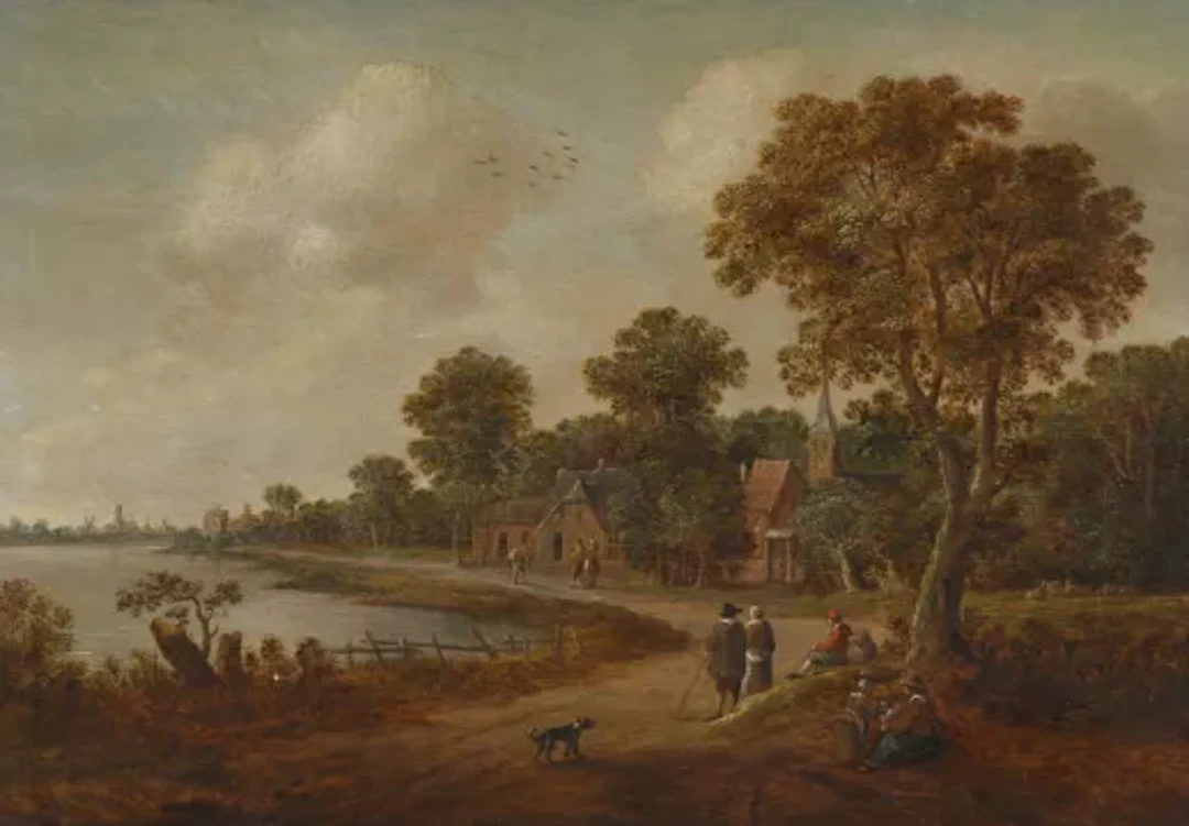 RAFAEL GOVERTSZ. CAMPHUYSEN (DUTCH 1597 - 1657), A WOODED RIVER LANDSCAPE