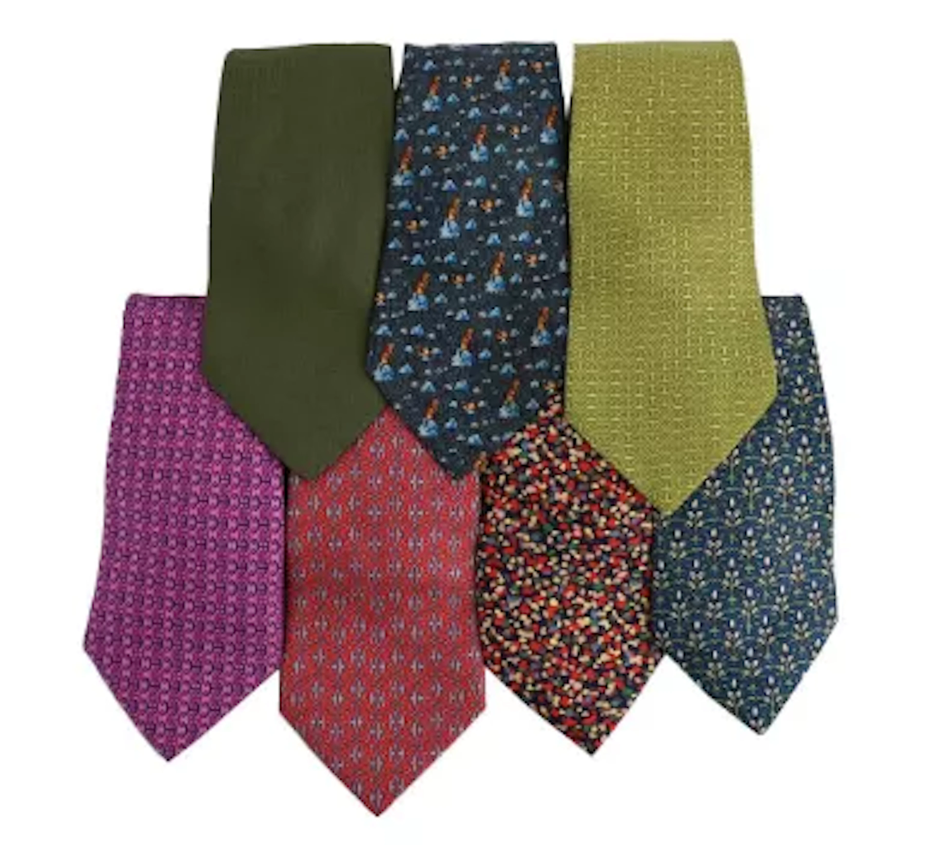HERMÈS, SEVEN SILK TIES