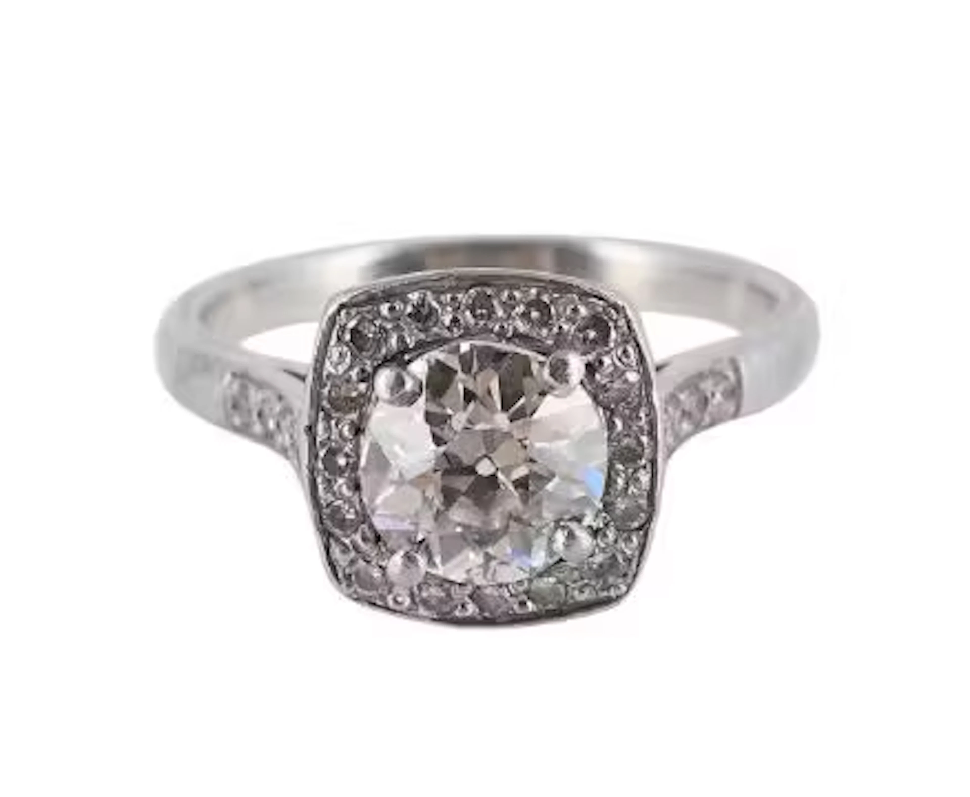 A DIAMOND SINGLE STONE RING