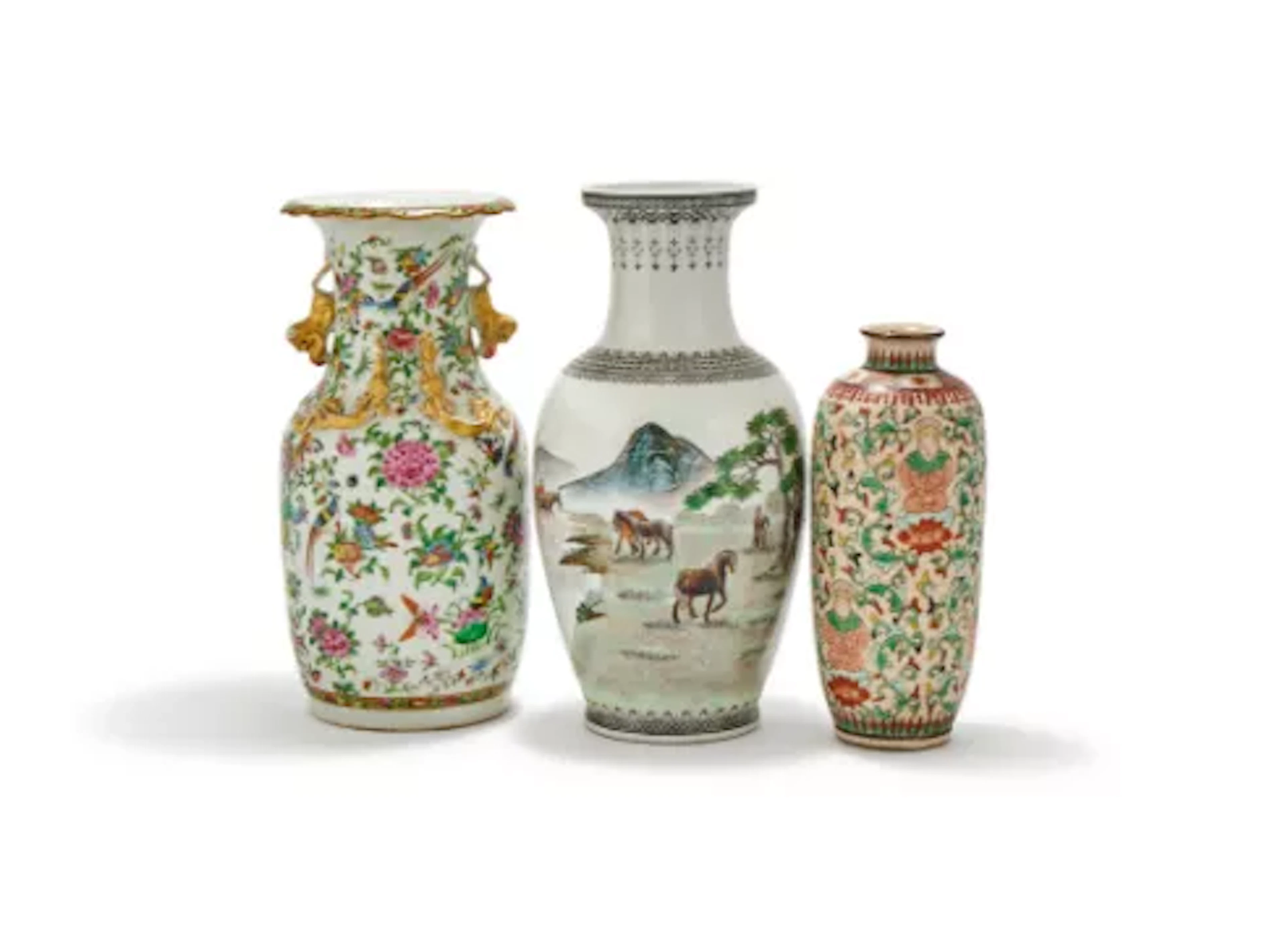 A Chinese crackle-glazed 'Louhan' vase, 27.5cm high