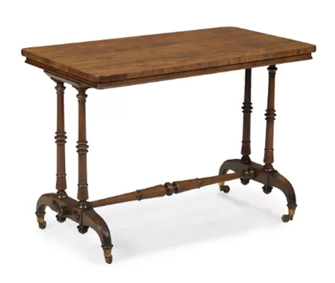 Y A WILLIAM IV ROSEWOOD LIBRARY CENTRE TABLE, PROBABLY BY JOHNSTONE