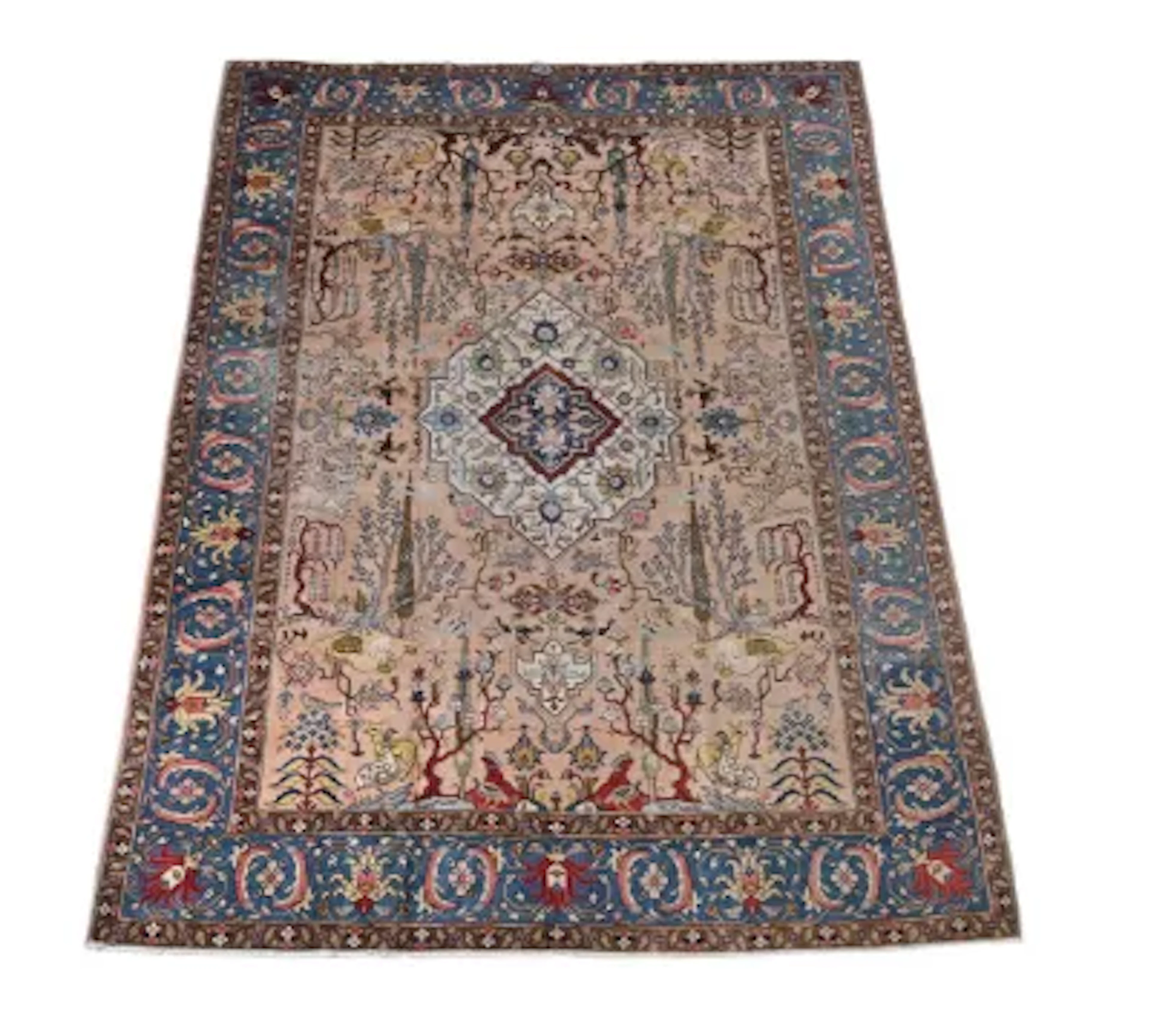 A TABRIZ CARPET, SIGNED BY MASTER WAVER 'JAVAN AMIRKHIX'
