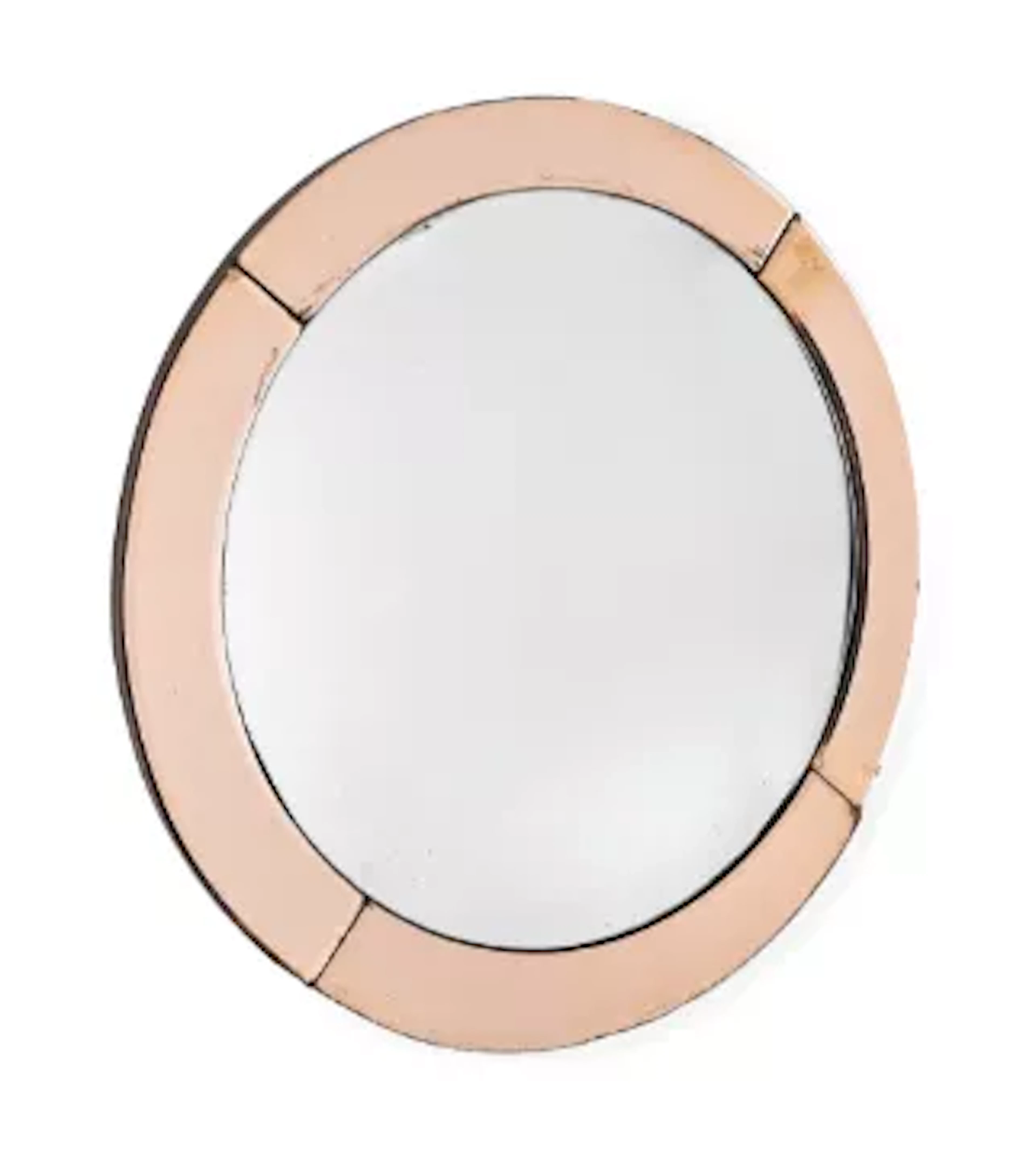 ART DECO, CIRCULAR CONVEX MIRROR, CIRCA 1940