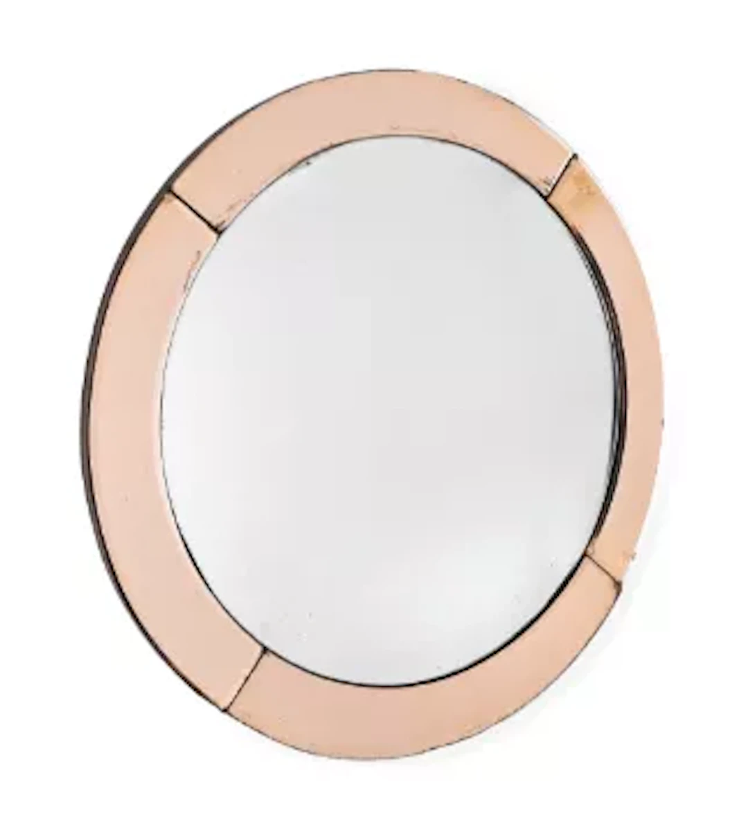 ART DECO, CIRCULAR CONVEX MIRROR, CIRCA 1940