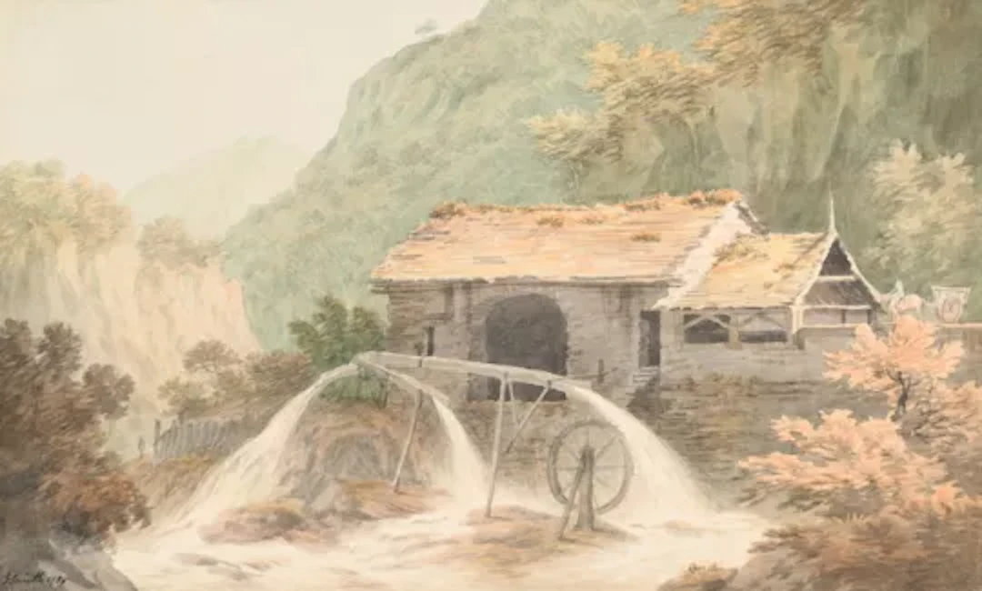 JOHN WARWICK SMITH, O.W.S. (BRITISH 1749-1831), MILL ON A RIVER, WALES