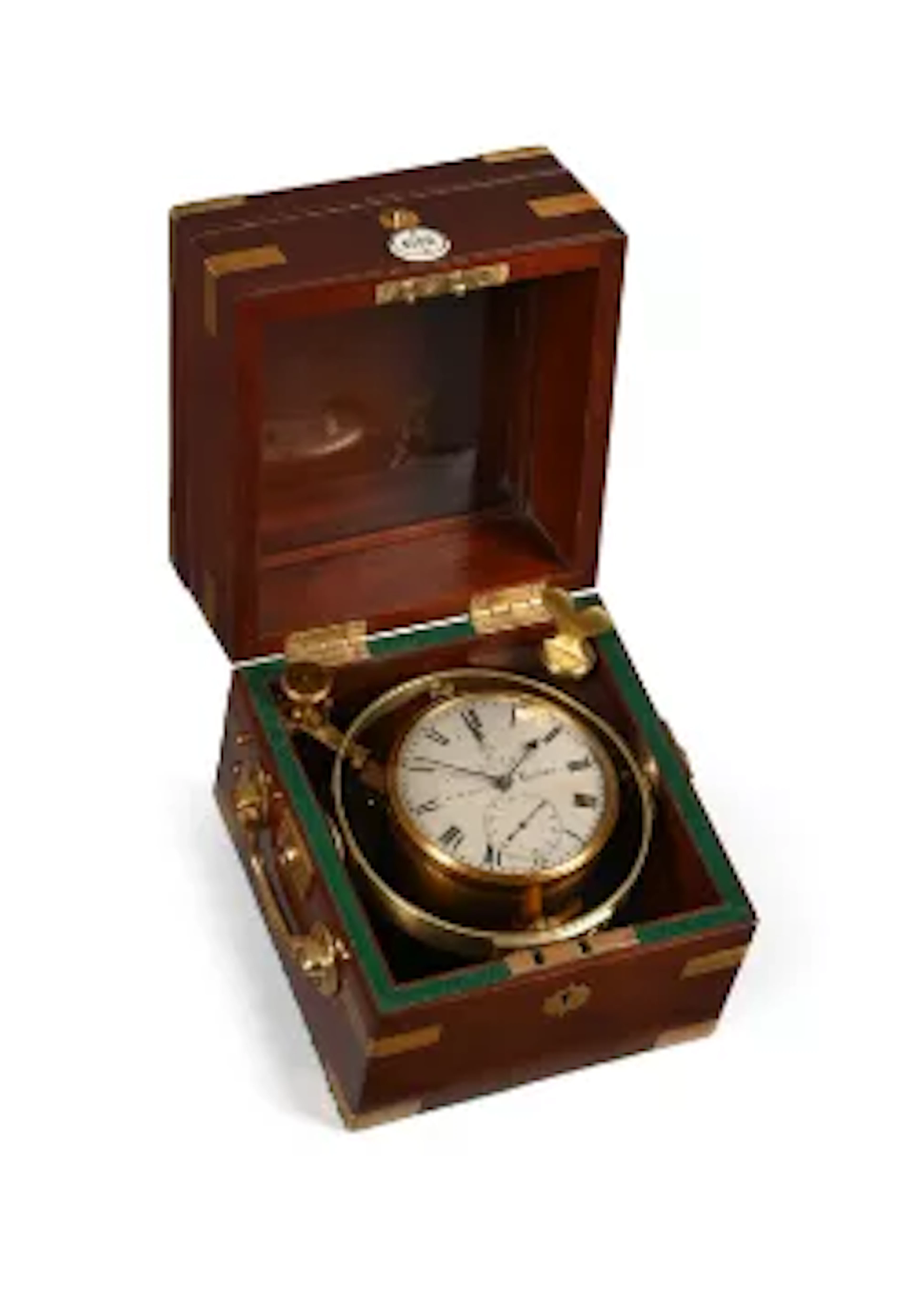 A RARE WILLIAM IV MAHOGANY ONE-DAY MARINE CHRONOMETER WITH ARNOLD'S