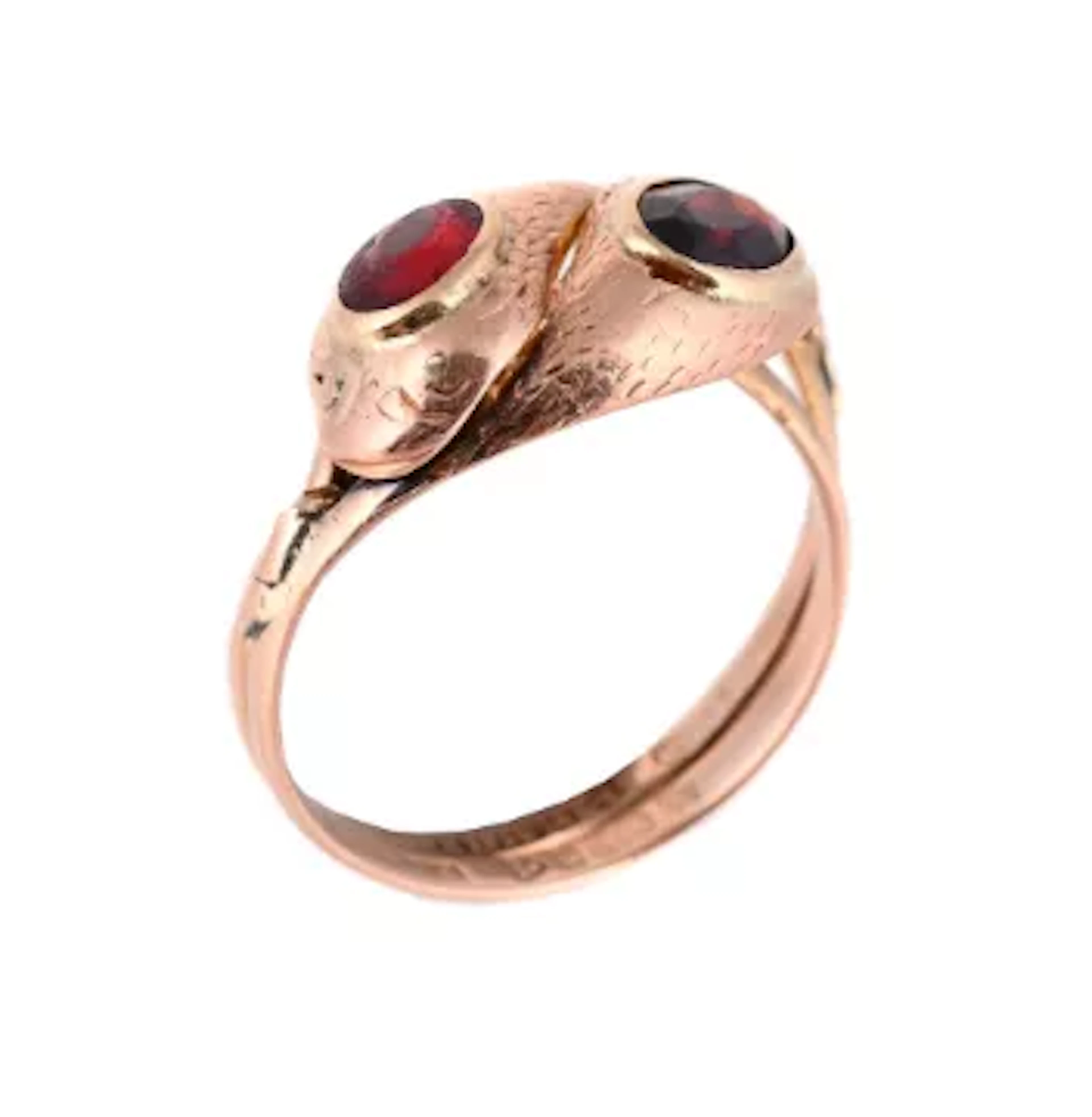 W H TANDY & SONS, A DOUBLE SERPENT RING, CHESTER 1910