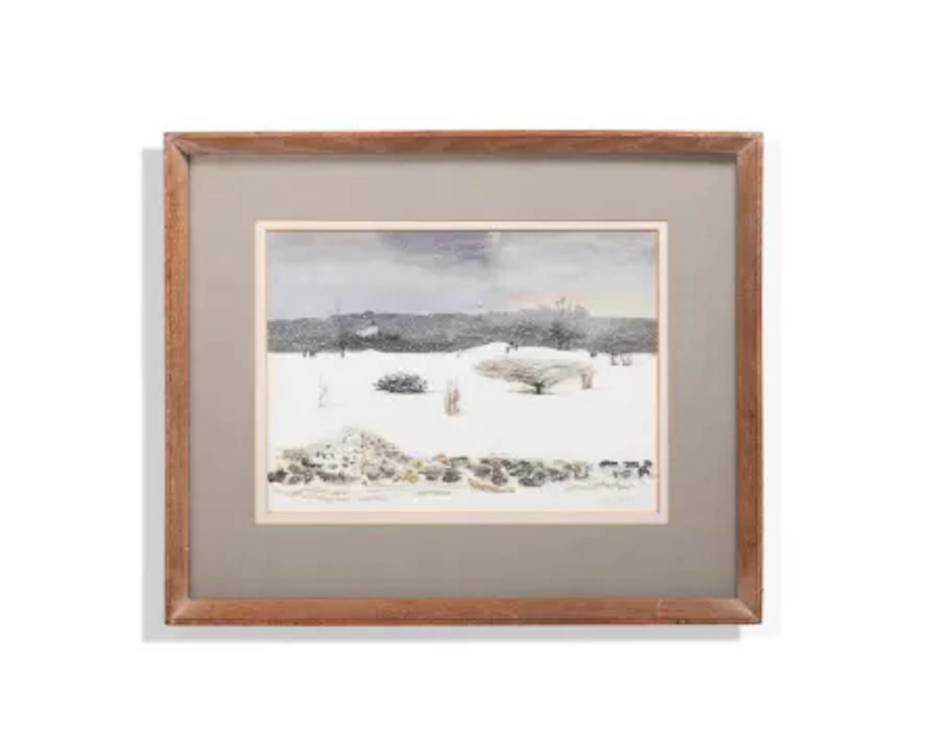 λ LESLIE CHARLES WORTH (BRITISH 1923-2009) WINTER LANDSCAPE