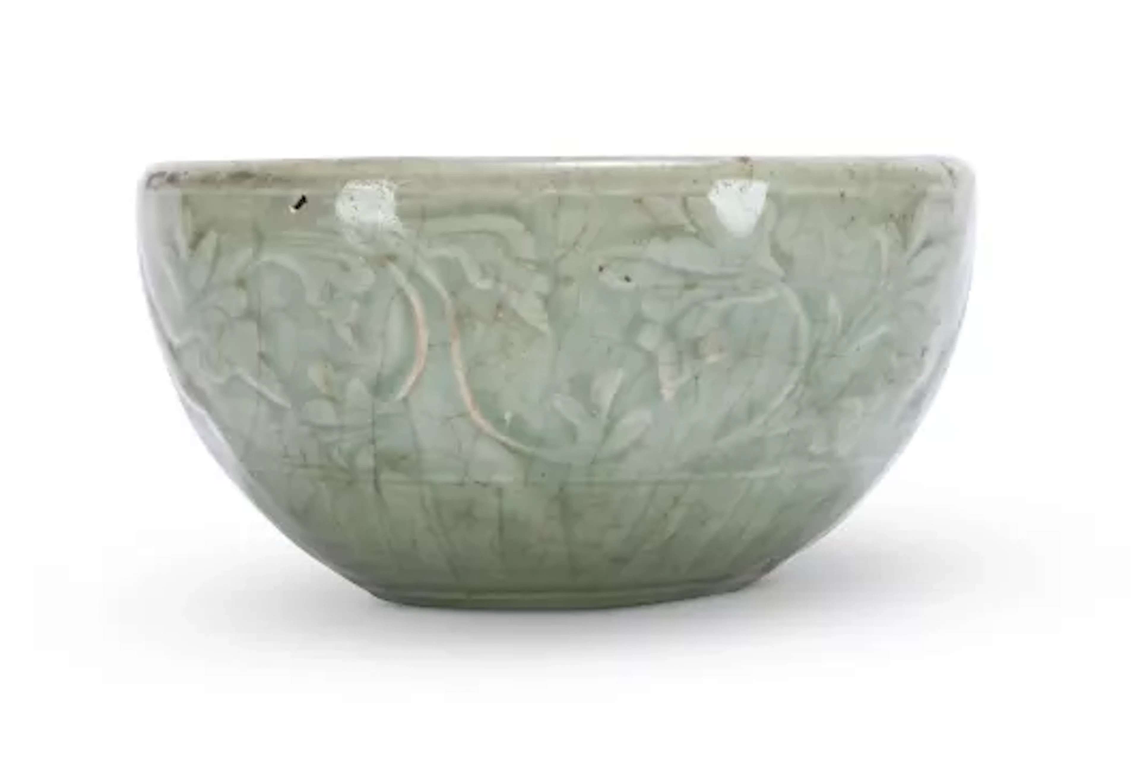 A Longquan celadon warming bowl, Ming dynasty, 15th century