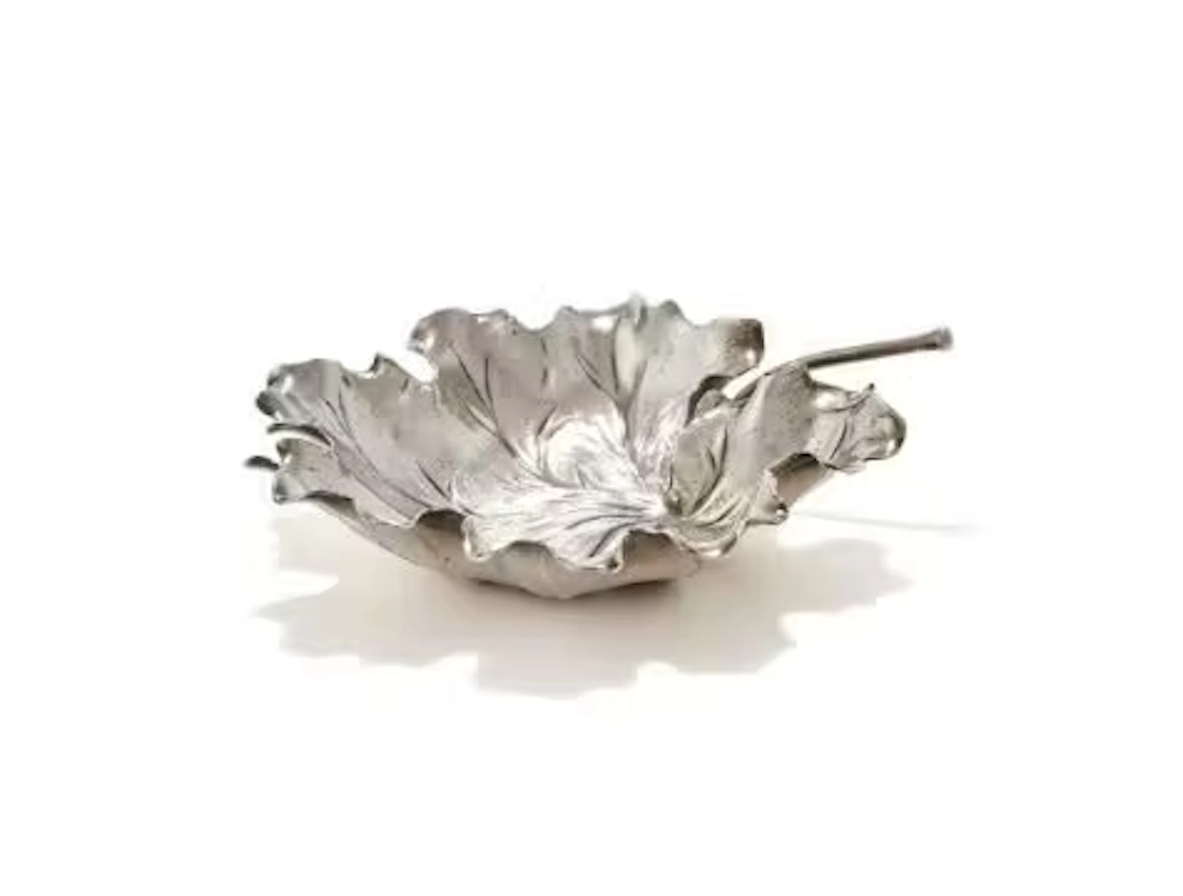 BUCCELLATI, AN ITALIAN SILVER LEAF SHAPED DISH
