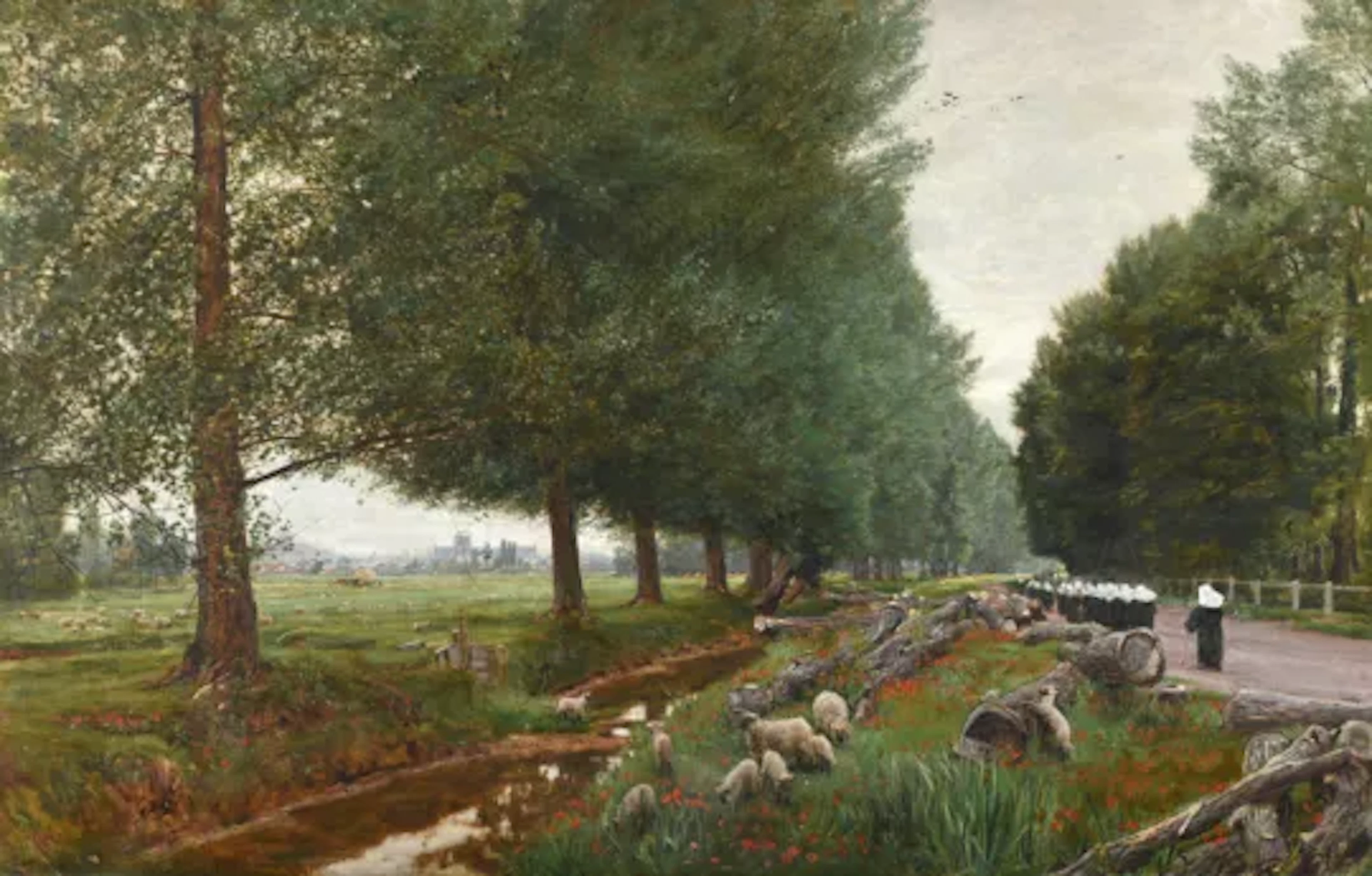 ALBERT GOODWIN (BRITISH 1845 - 1932), ON THE ROAD TO WINCHESTER