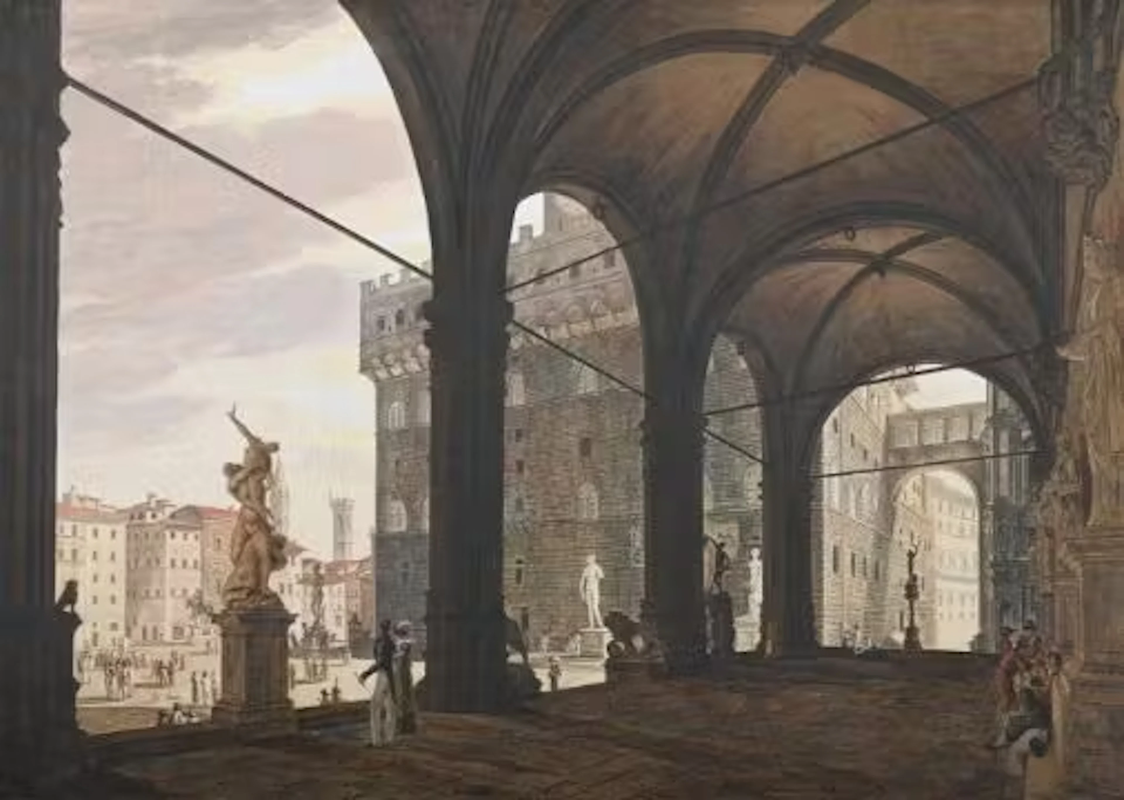 GIUSEPPE GHERARDI (ITALIAN 1788/90 - 1884), VEDUTA DELLA LOGGIA DEI LANZI