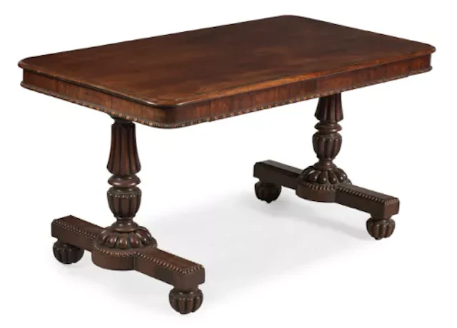 A REGENCY MAHOGANY LIBRARY TABLE, ATTRIBUTED TO GILLOWS, CIRCA 1820