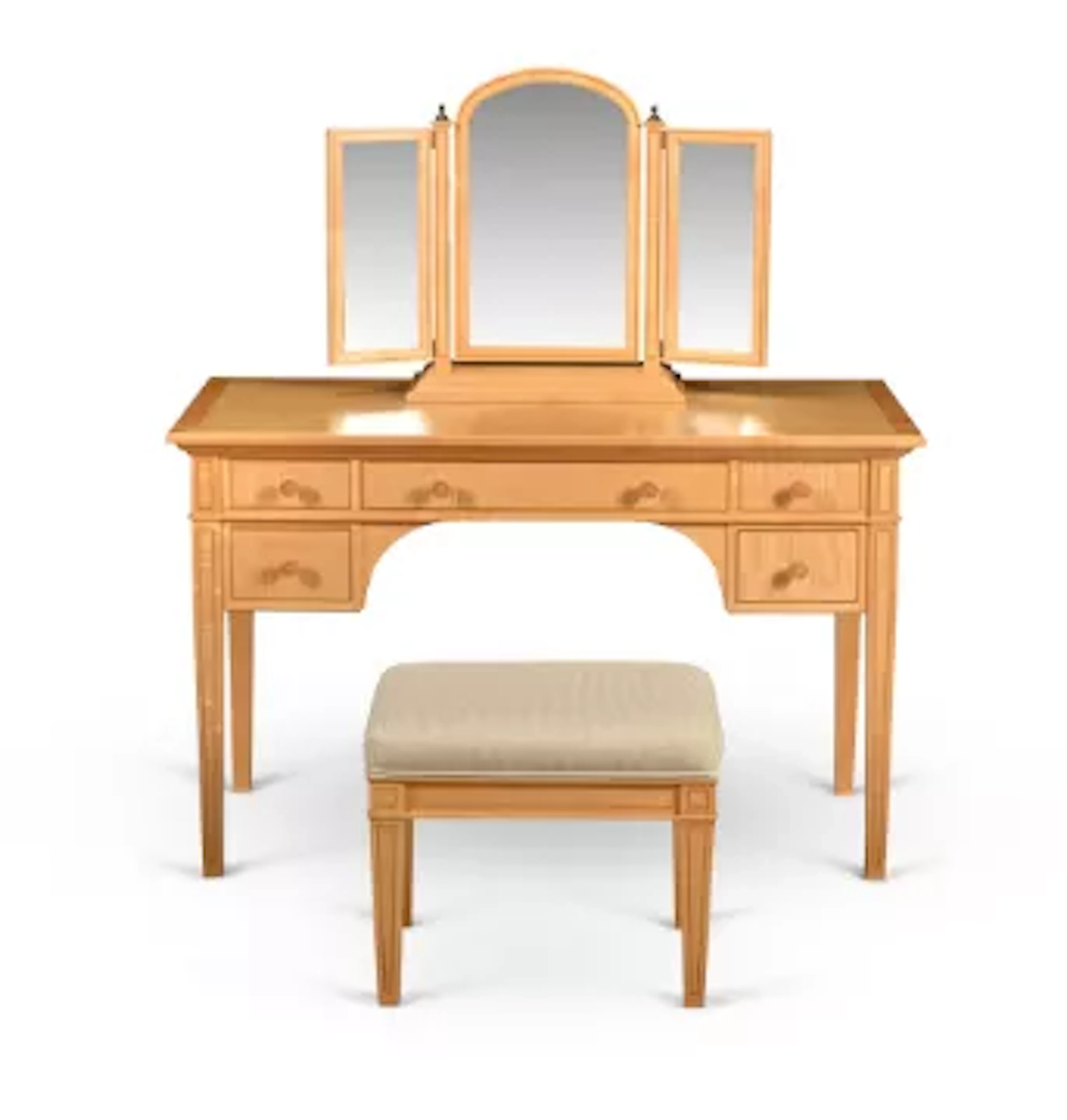 LINLEY (BRITISH, FD. 1985), DRESSING TABLE SET, 2000
