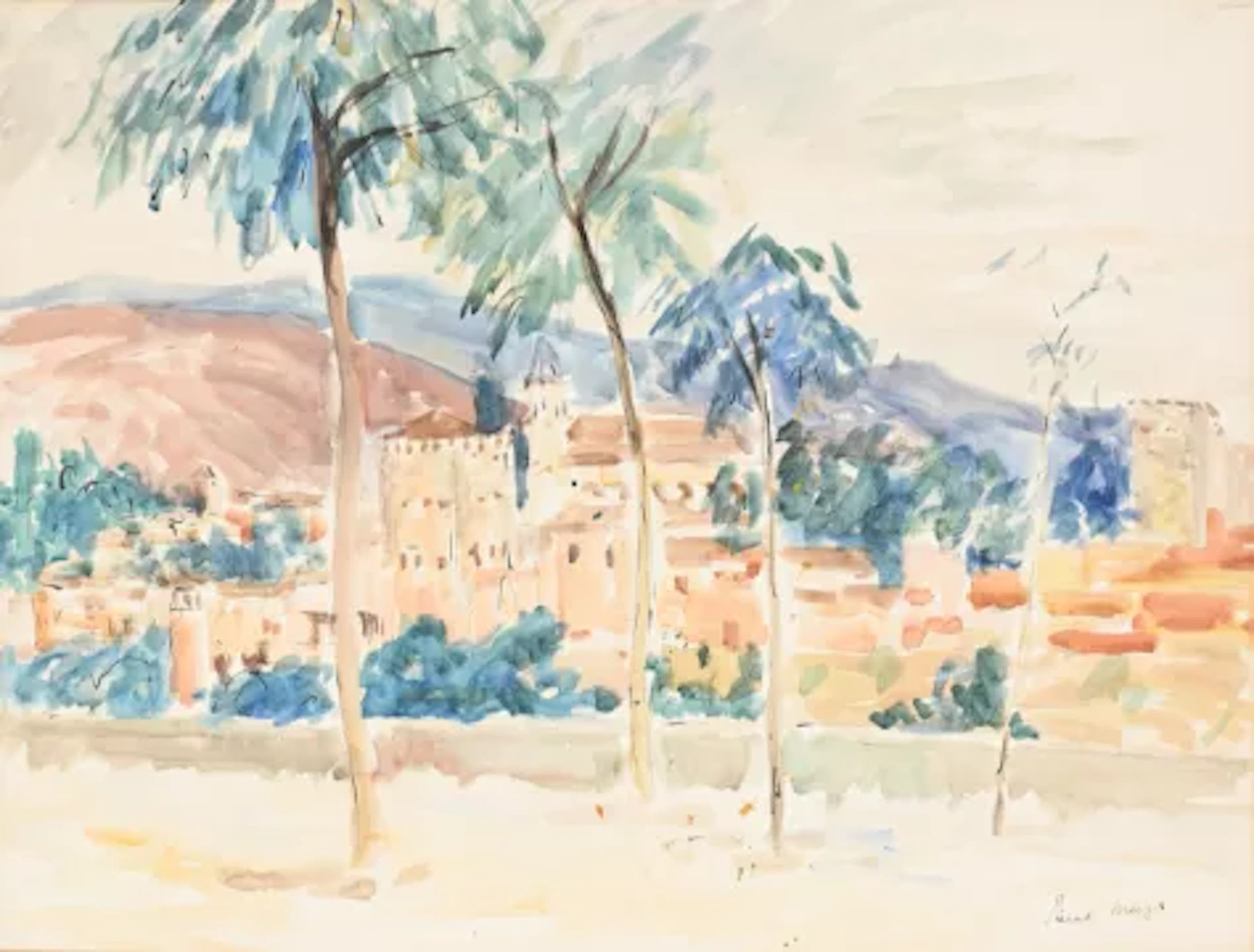 λ PAUL LUCIEN MAZE (FRENCH/BRITISH 1887-1979), VIEW OF A MOROCCAN TOWN